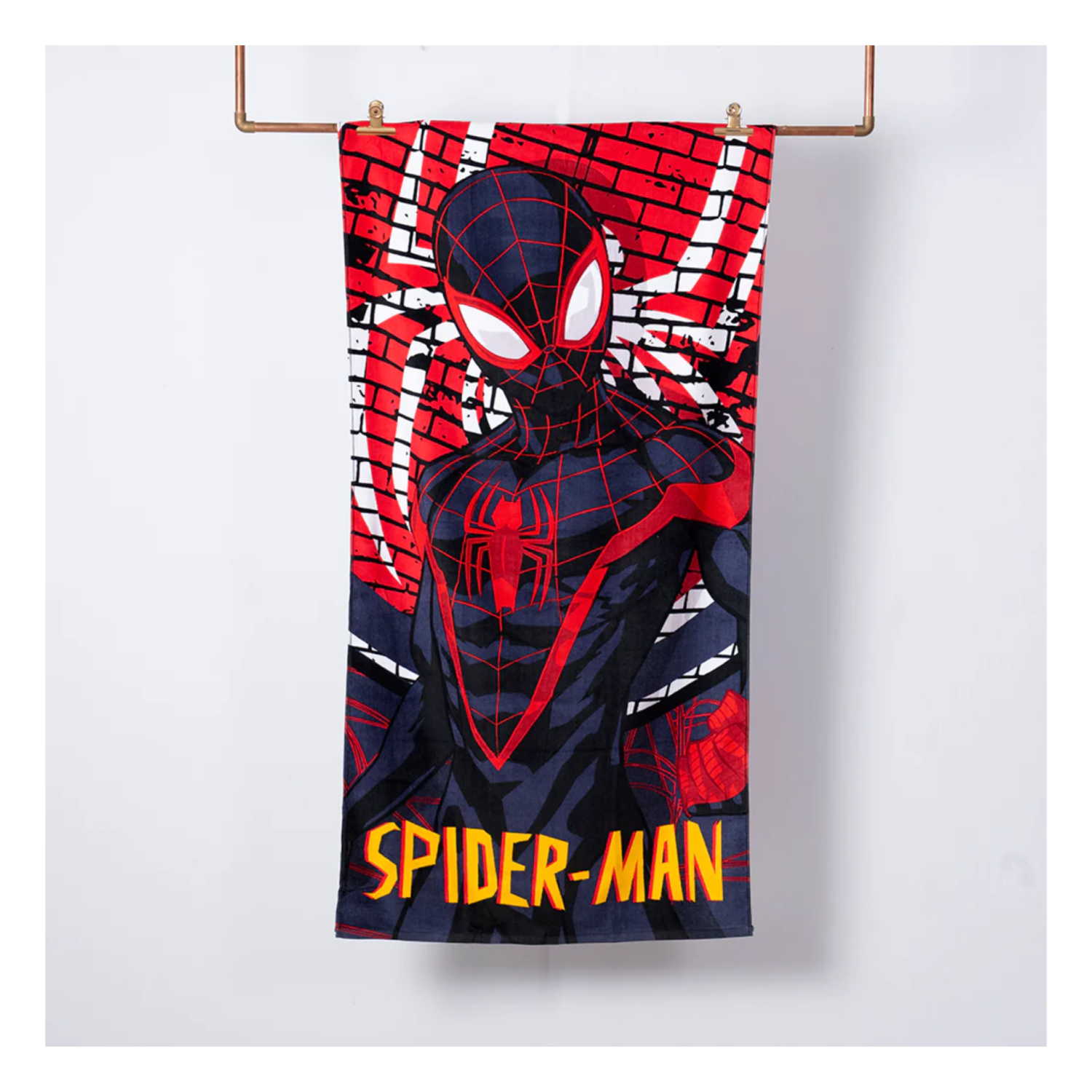 Toalla Playa 70x140 Spiderman Black Mashini-0