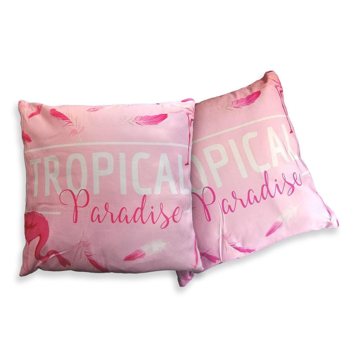 2 Cojin Decorativos Diseño Paraiso Tropical-1