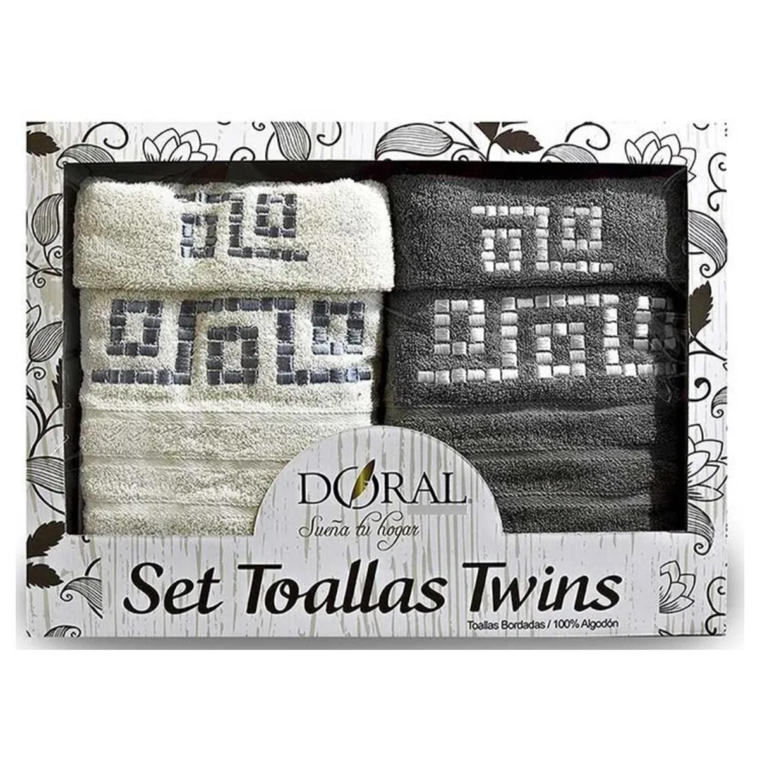 Juego Toallas 4 Piezas Twins Crudo Doral-0