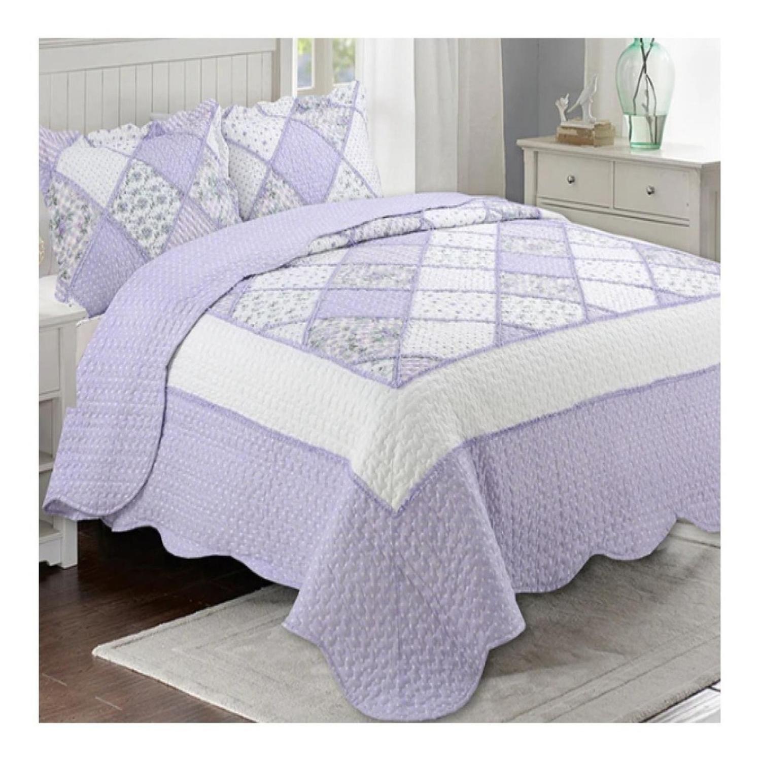Cubrecama Quillt Aplicaciones Deluxe Composé C/n Funda 2.5 Plaza doral-0
