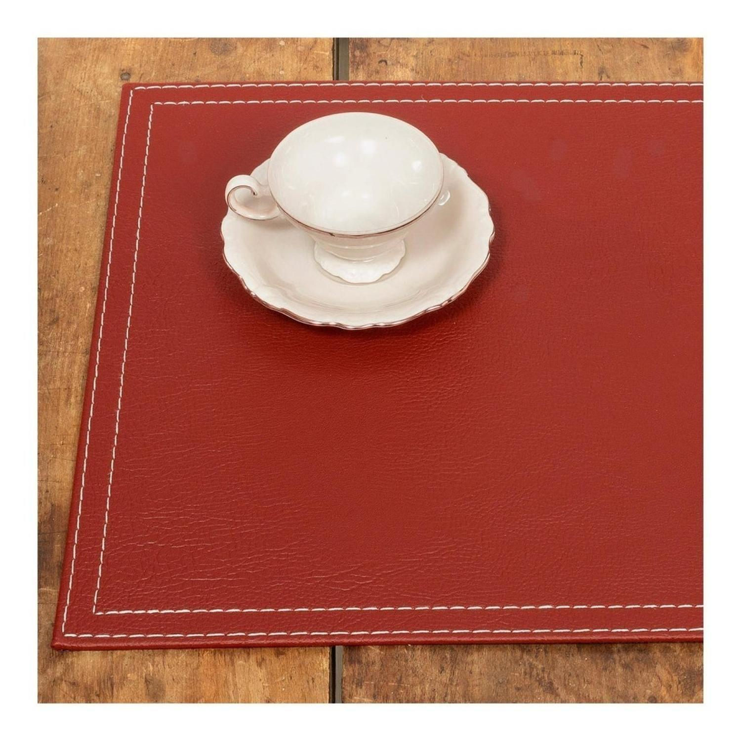Individual Mesa Cuero 32 X 42 Cms Doral 4 Unidades-4