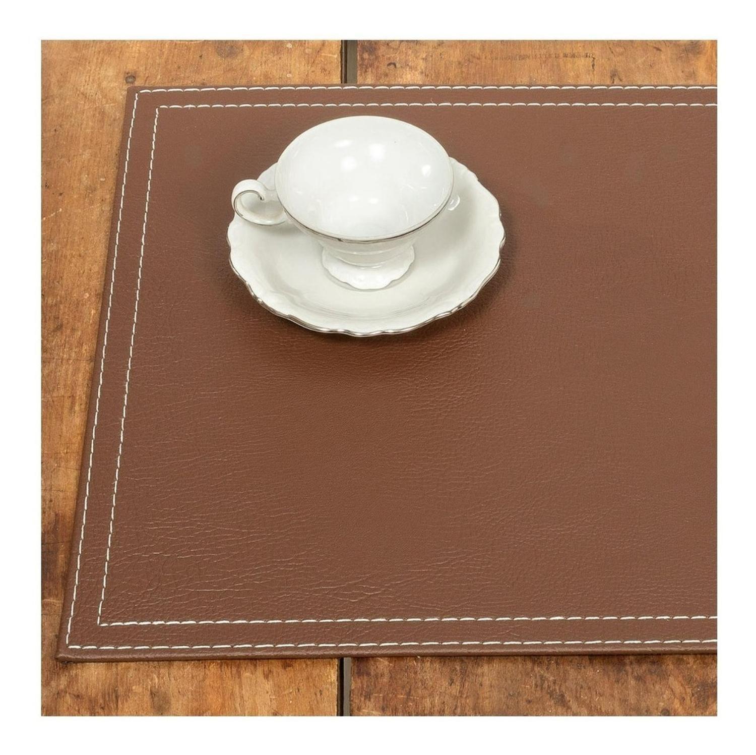 Individual Mesa Cuero 32 X 42 Cms Doral 4 Unidades-3