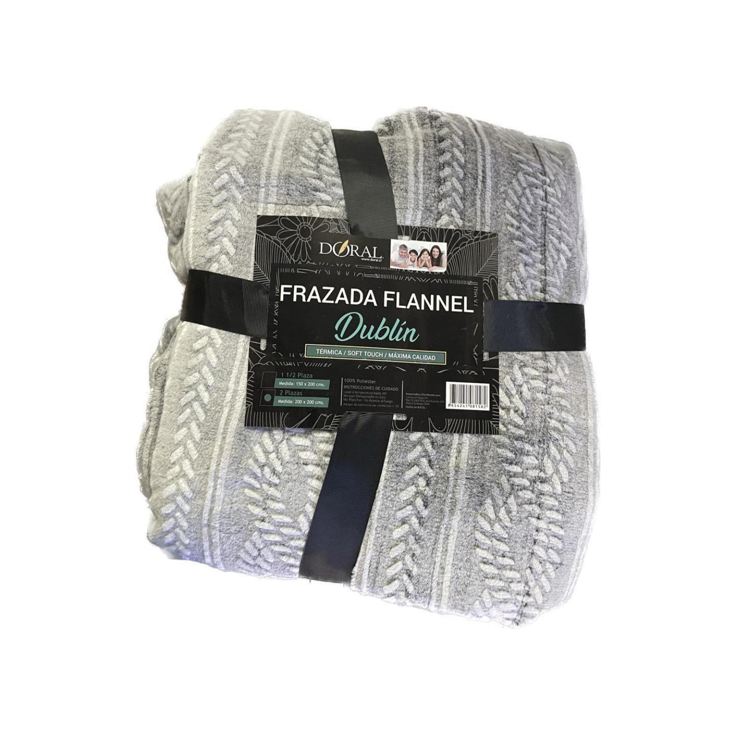 Frazada Doral Flannel Estampada Dublin 2.o Plazas-2