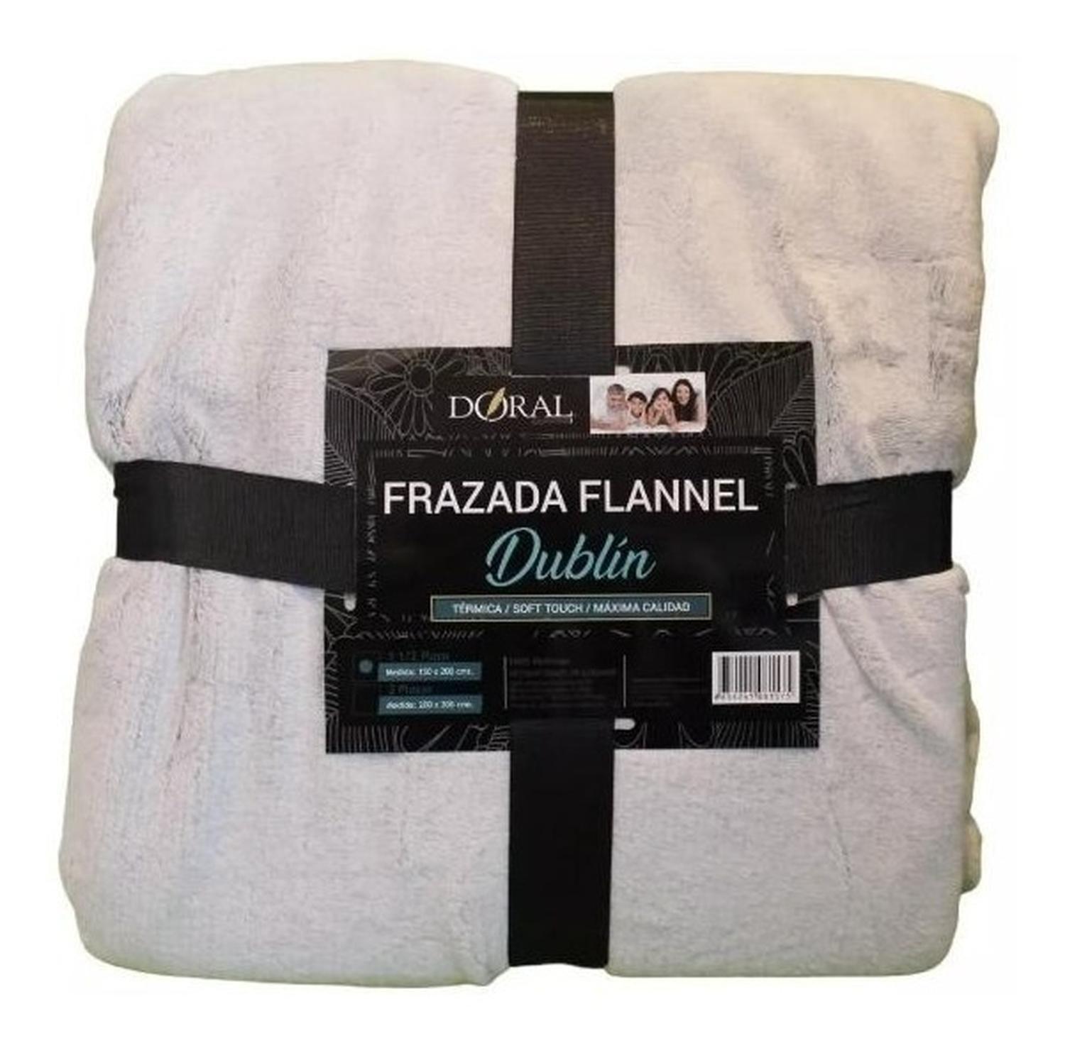 Frazada Doral Flannel Estampada Dublin 2.o Plazas-0