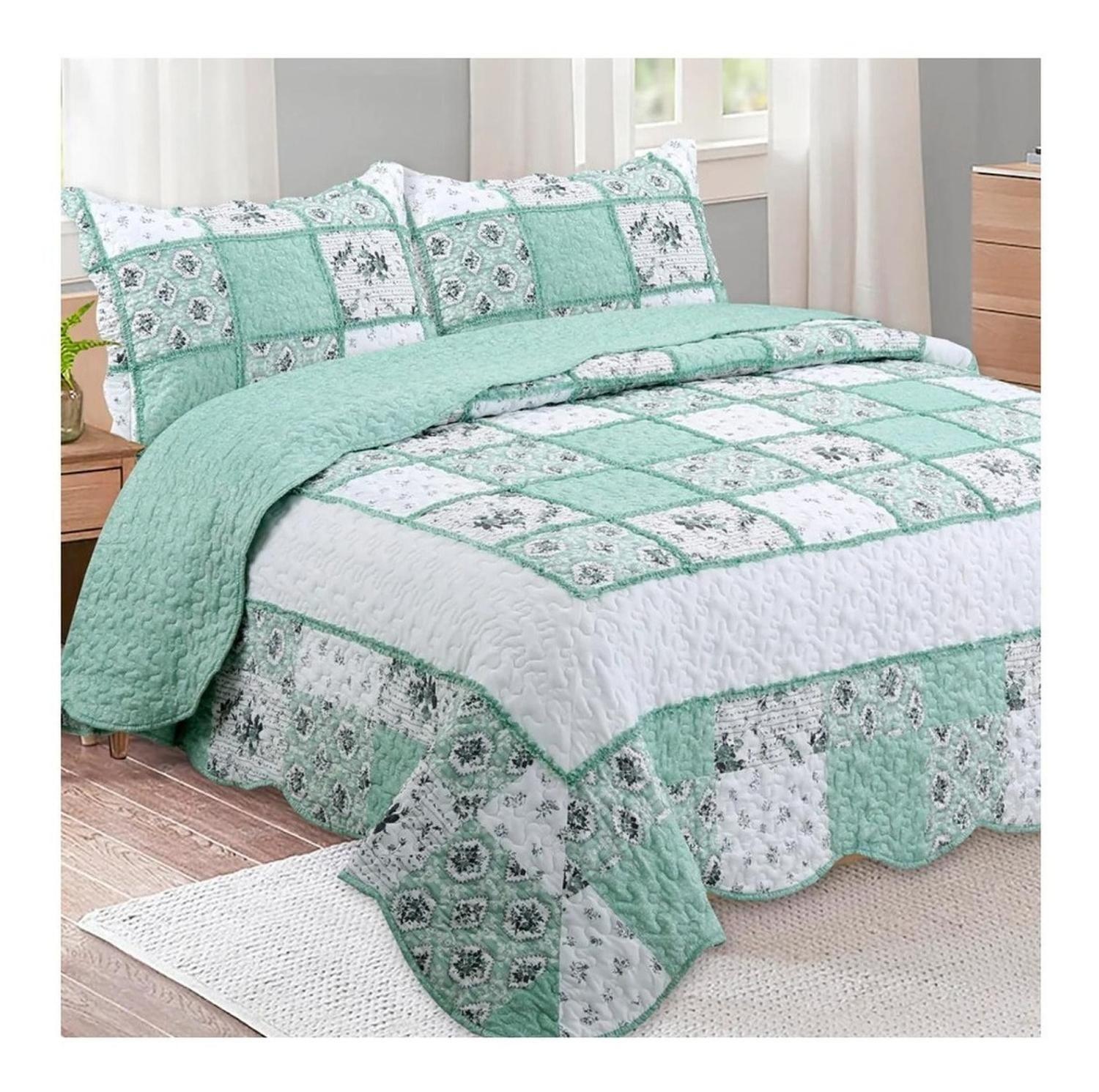 Cubrecama Quillt Aplicaciones Deluxe Composé C/n Funda 1.5 Plaza doral-4