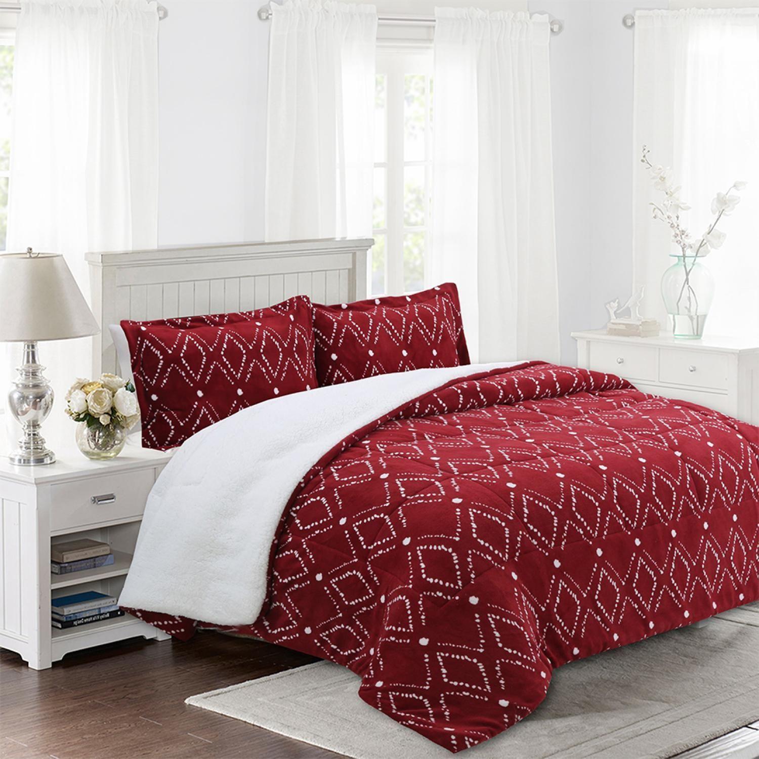 Cubrecama Sherpa Est 1.5 Plazas Doral-1