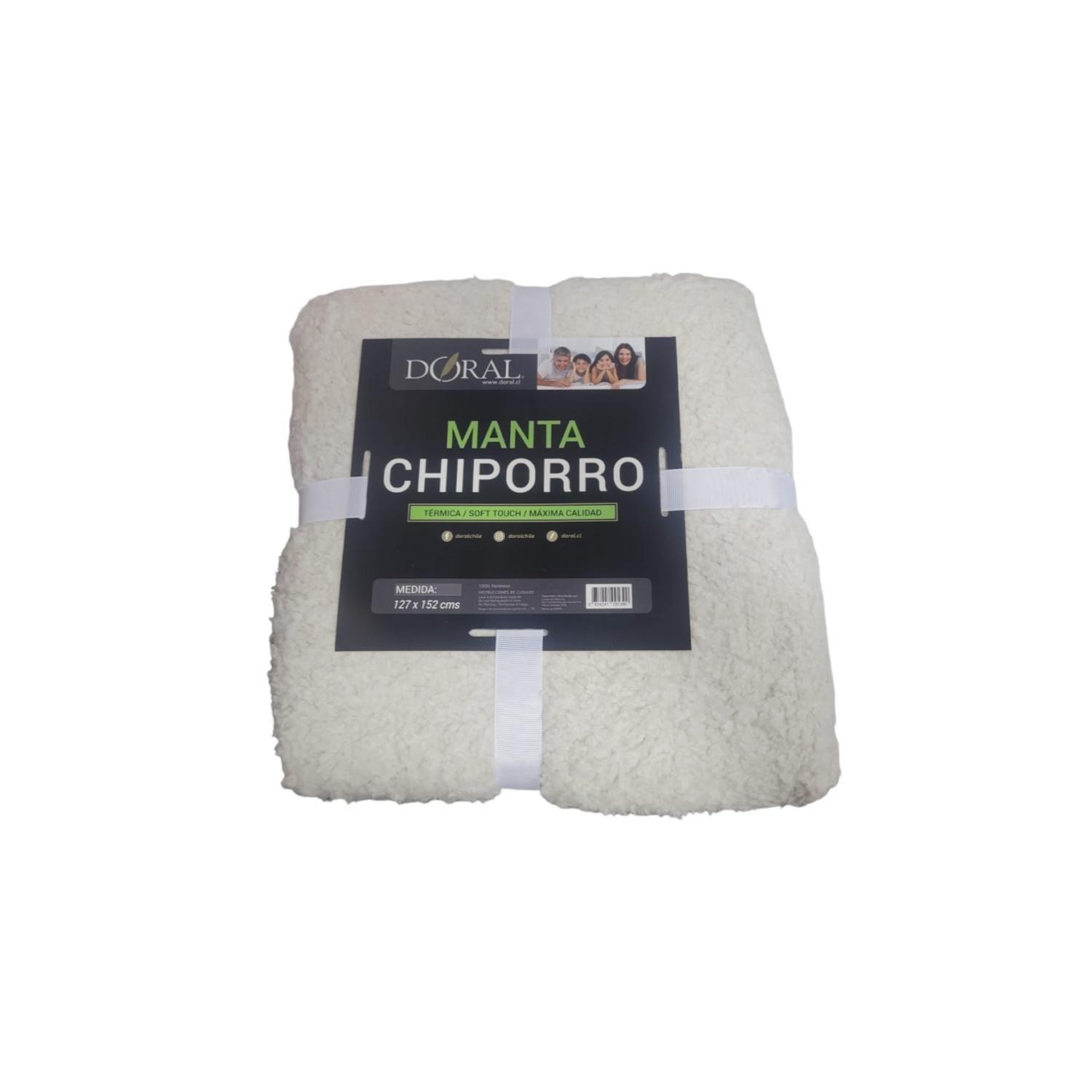 MANTA POLAR CHIPORRO 127X152 CM. BLANCO-0