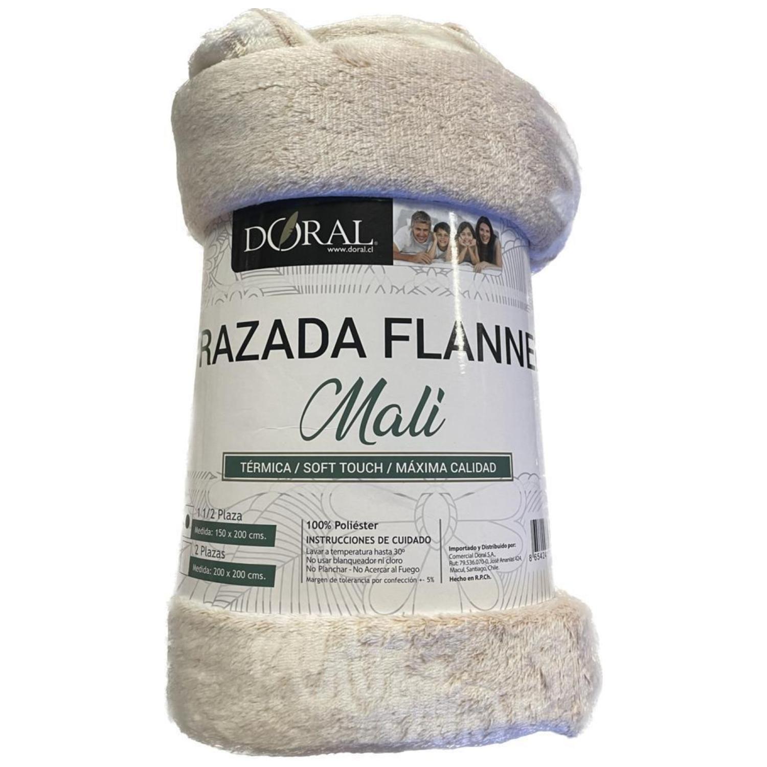 Frazada Doral Flannel Embossed Mali 1,5 Plazas-0