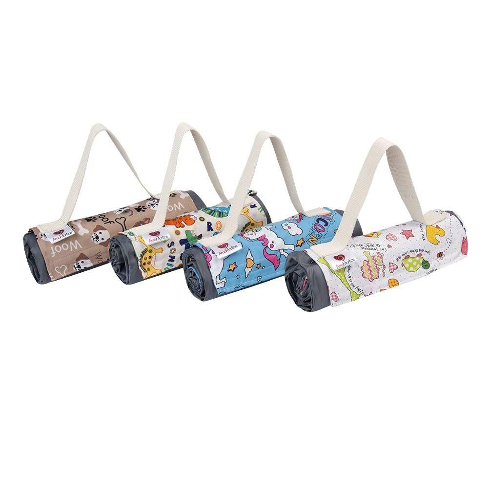 Manta Picnic y Playa Impermeable Infantil  Animales Azul-4