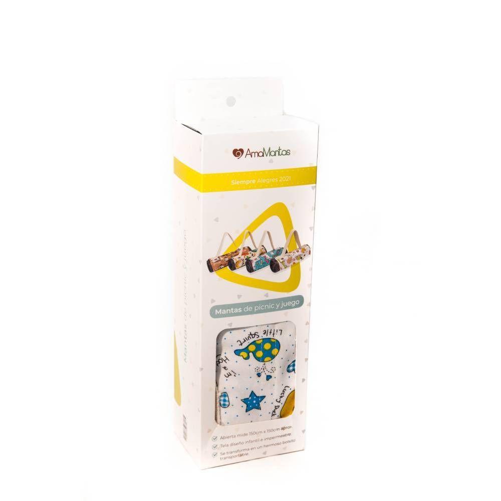 Manta Picnic y Playa Impermeable Infantil  Animales Azul-0