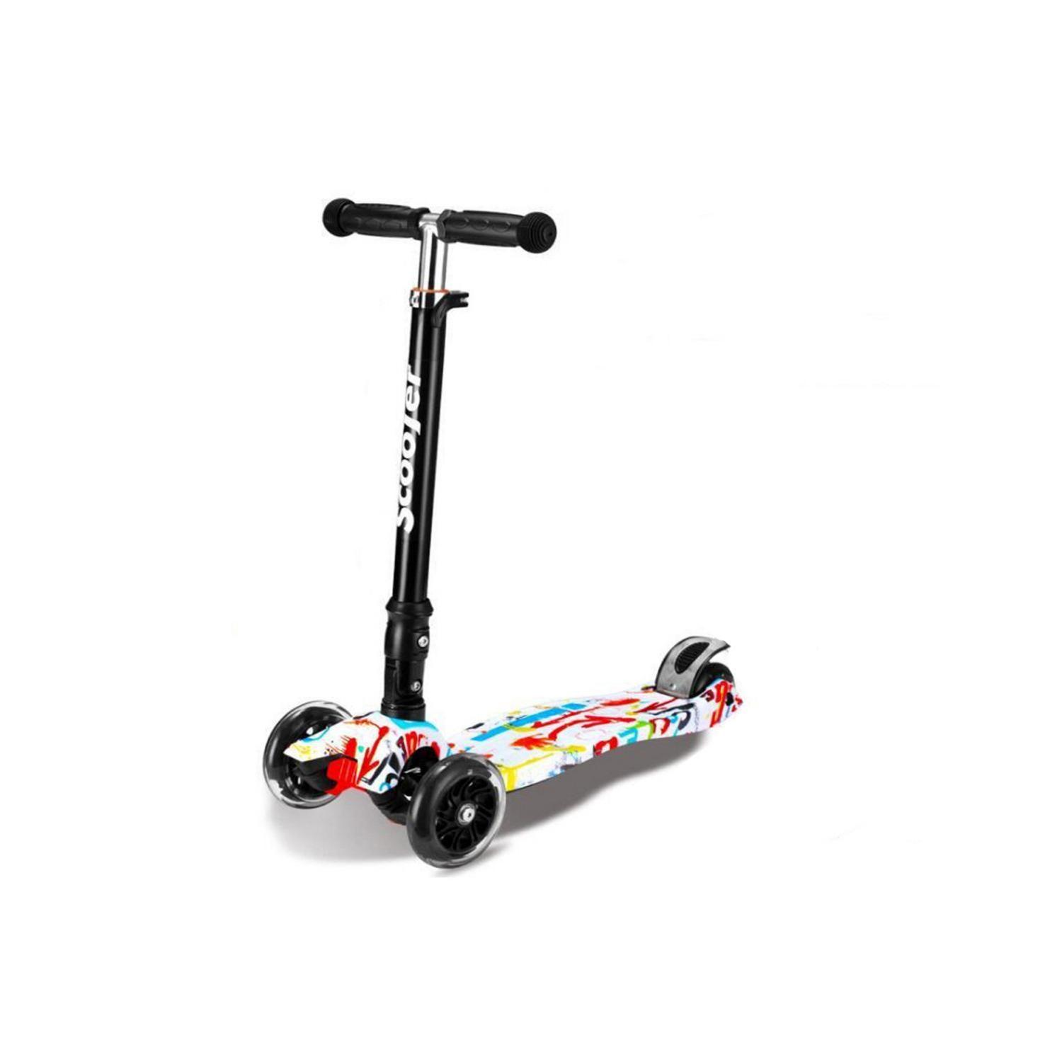 Scooter Aluminio Diseño De 4 Ruedas Iluminadas - PS-0