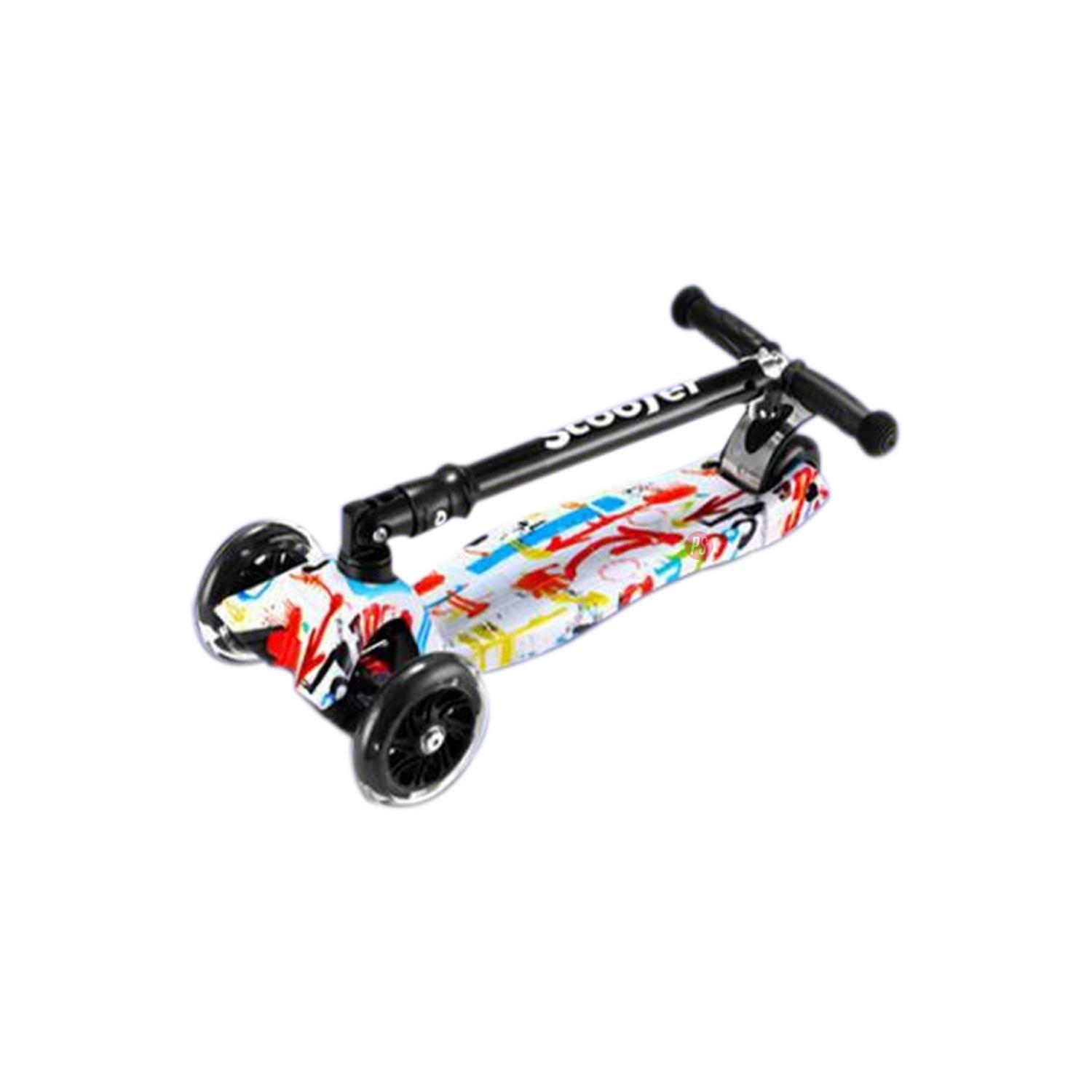 Scooter Aluminio Diseño De 4 Ruedas Iluminadas - PS-1