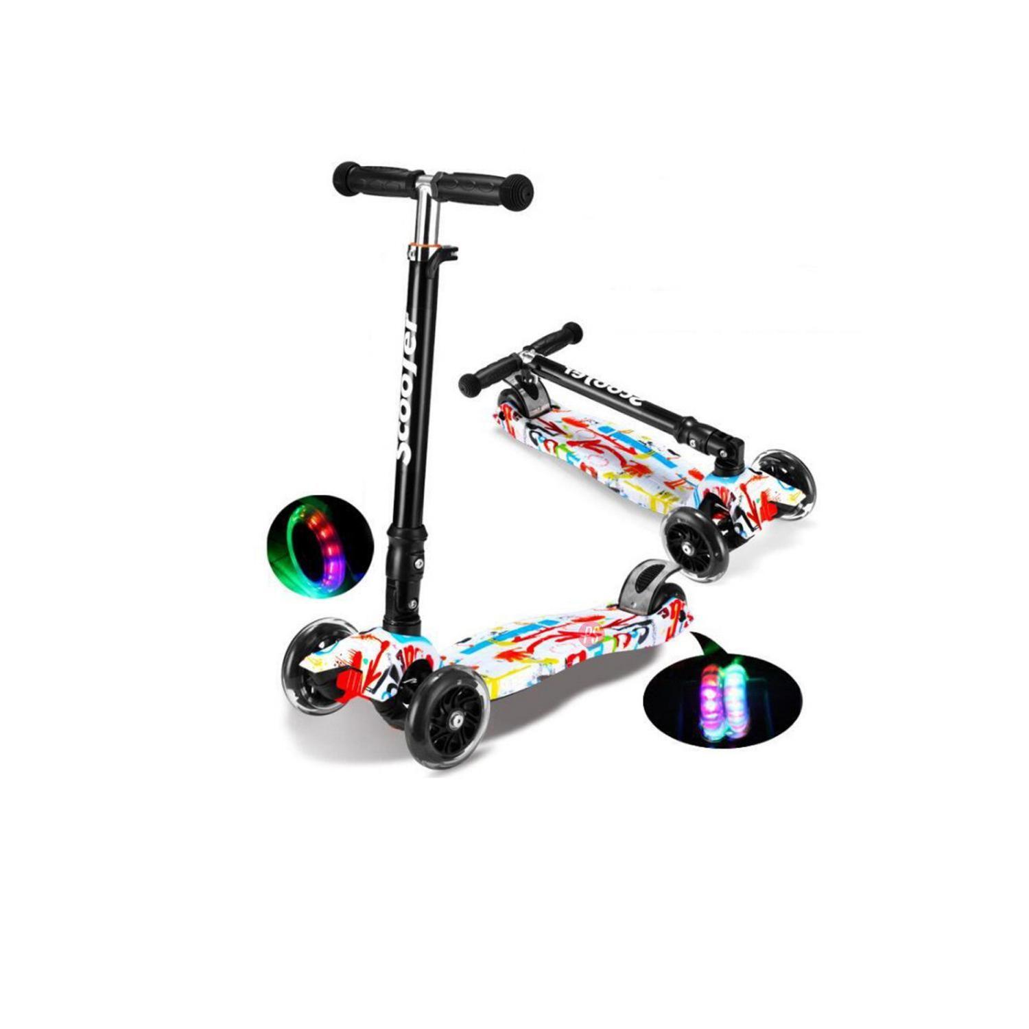 Scooter Aluminio Diseño De 4 Ruedas Iluminadas - PS-2