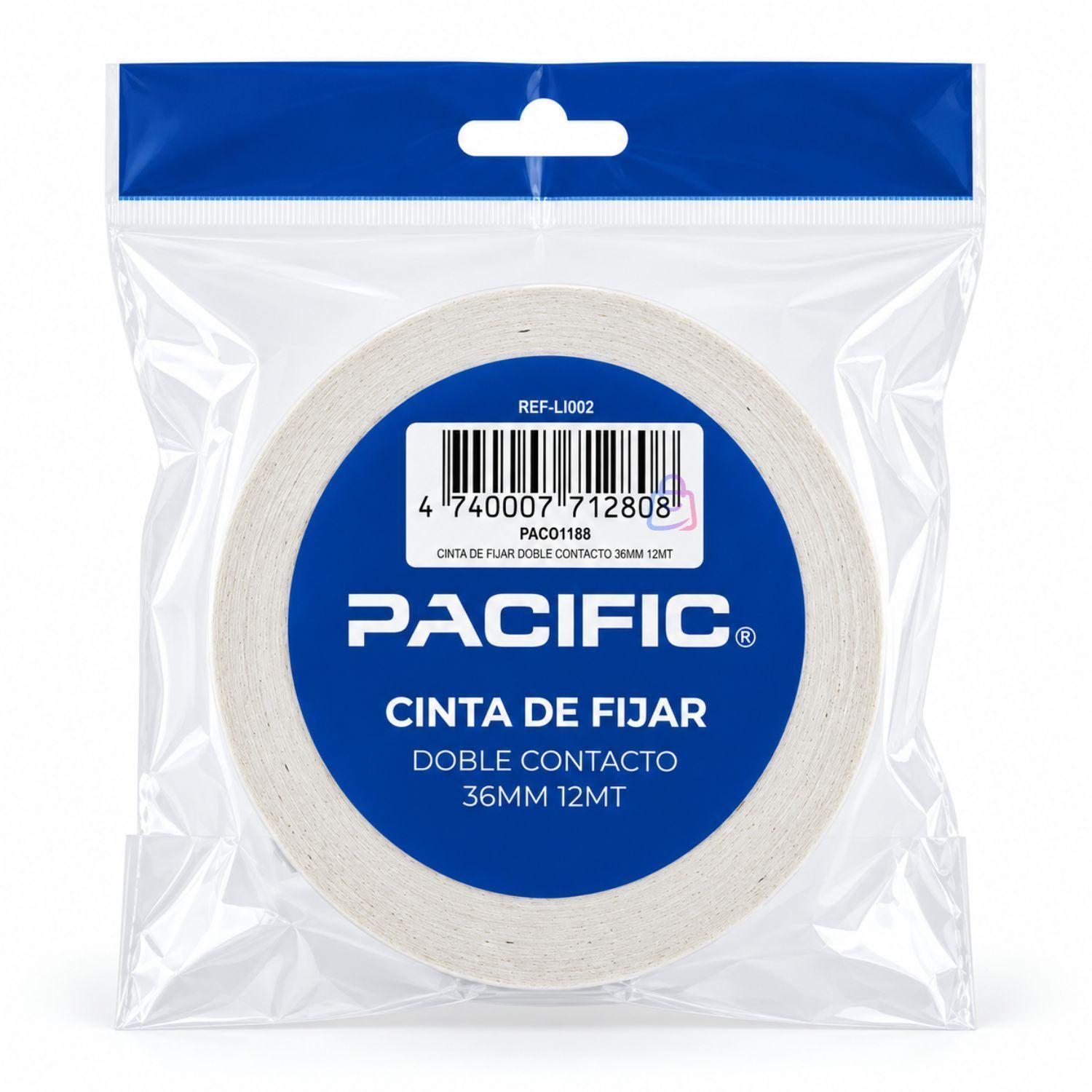 Cinta Doble Contacto 36mm X 12m Adhesiva Doble Faz PS-3