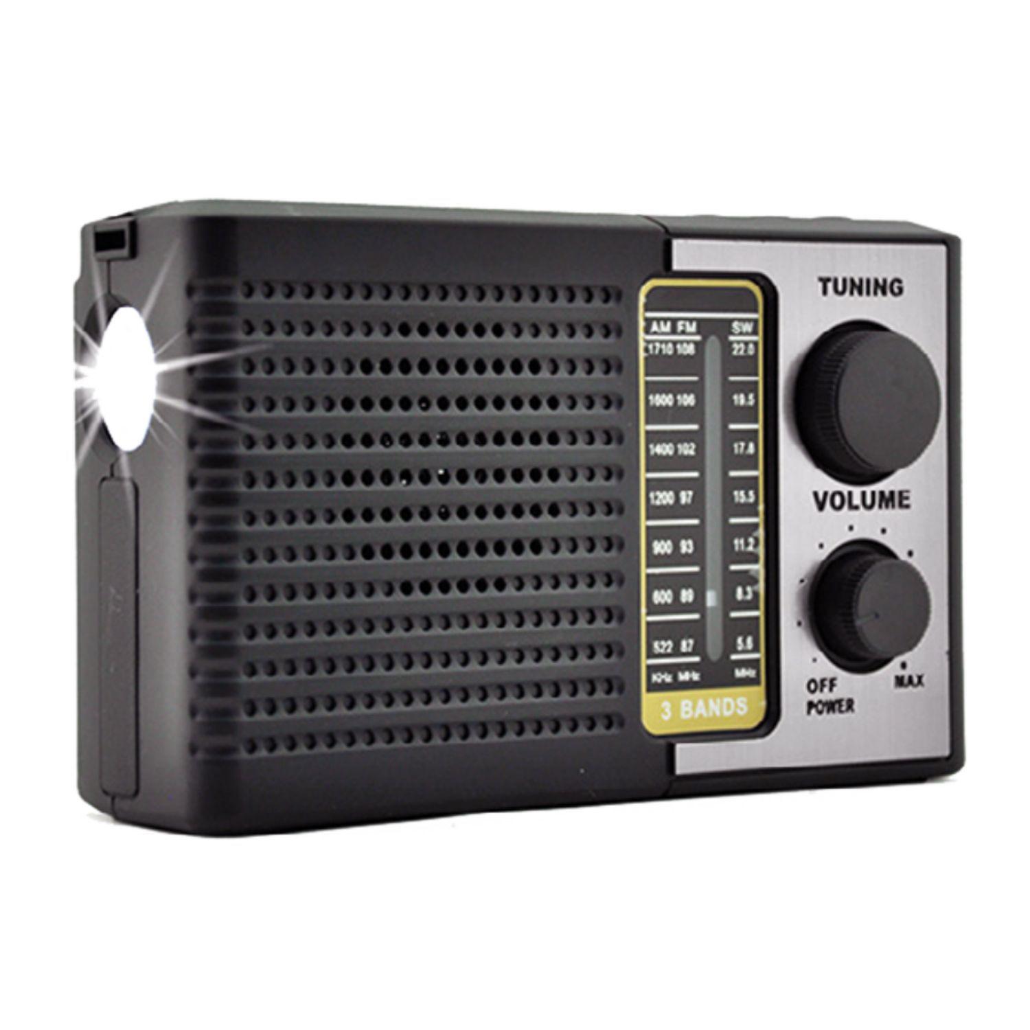 Radio Portátil AM/FM/SW Con Panel Solar, USB Y Luz LED - PS-0