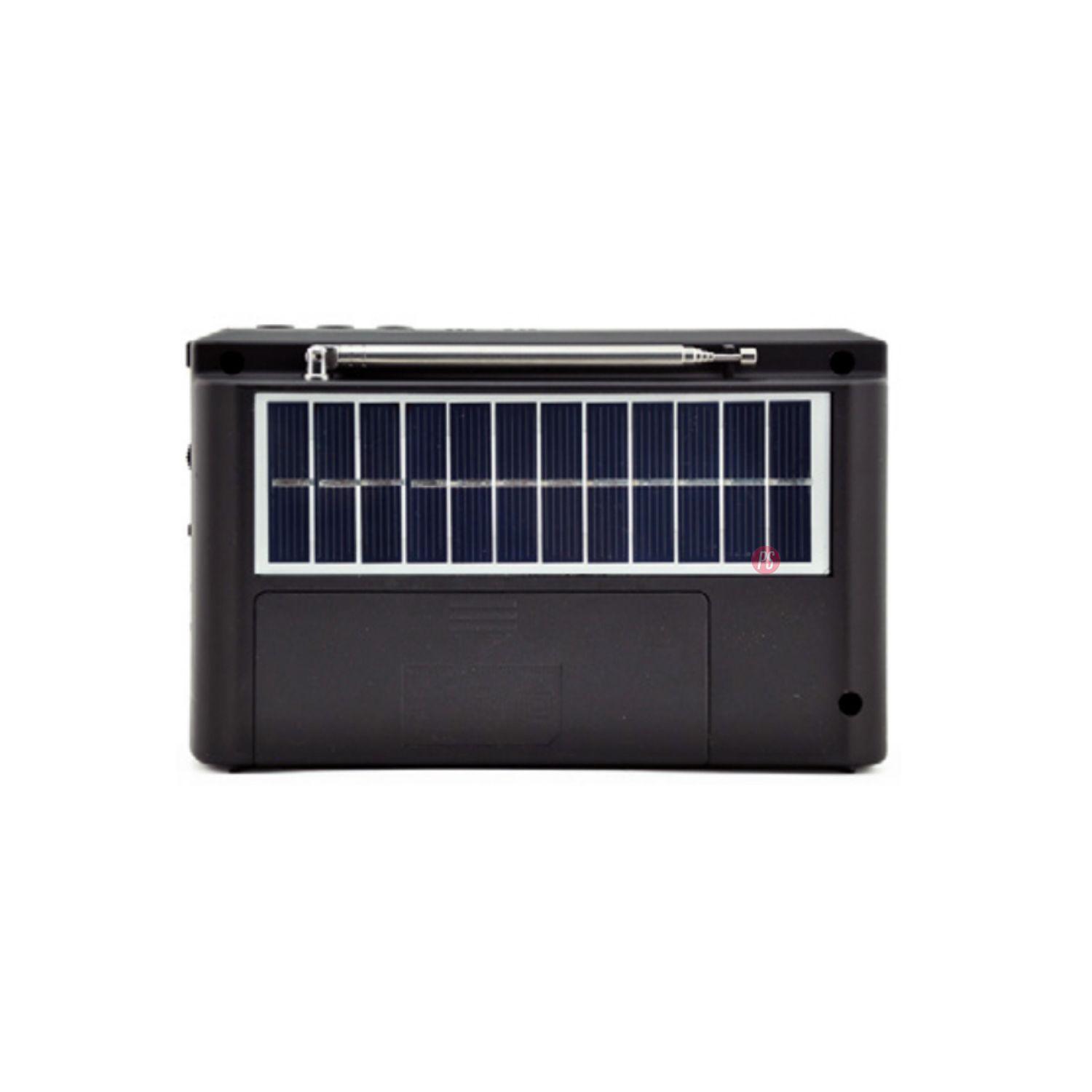 Radio Portátil AM/FM/SW Con Panel Solar, USB Y Luz LED - PS-1