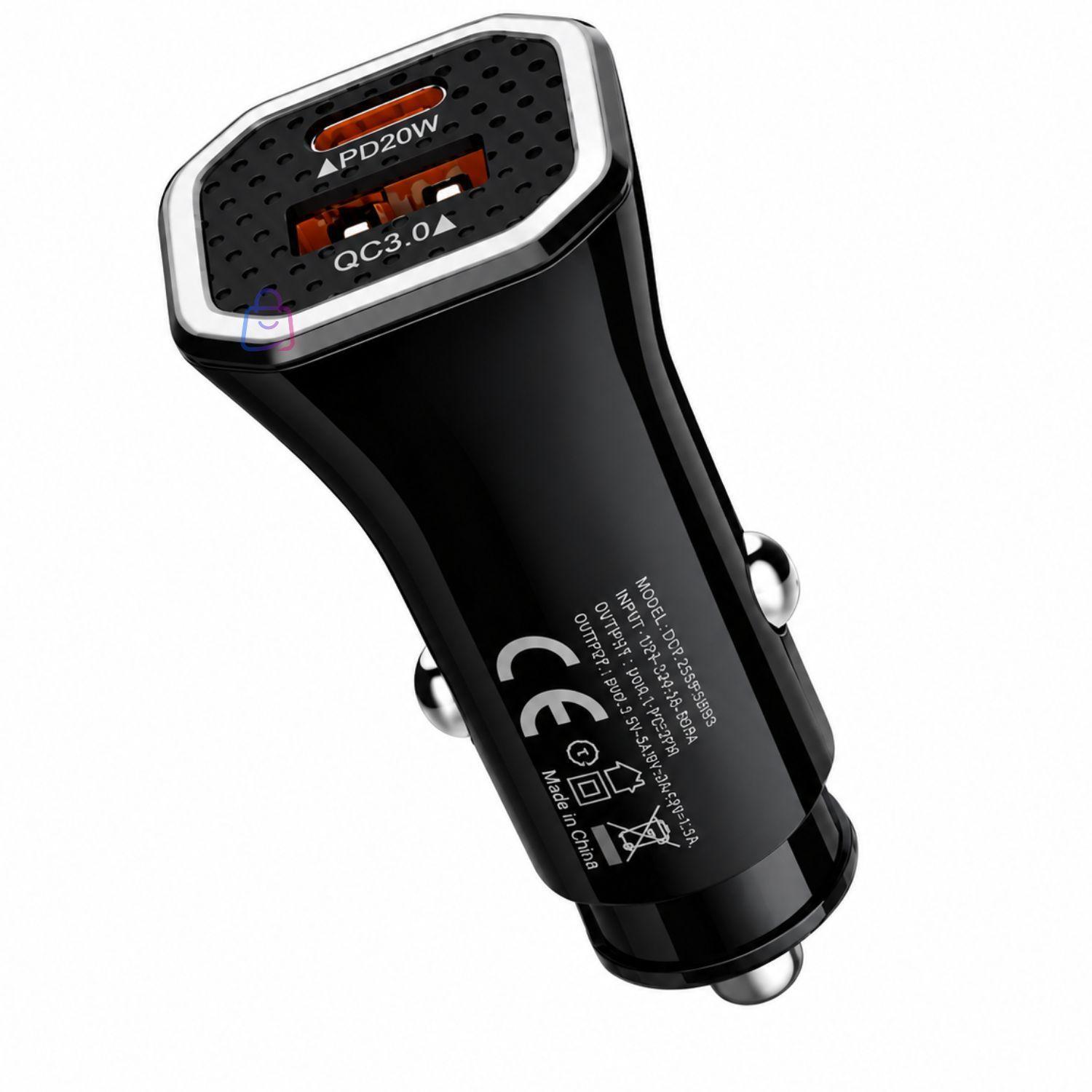 Cargador Auto Carga Rapida PD QC 38W USB PS-2
