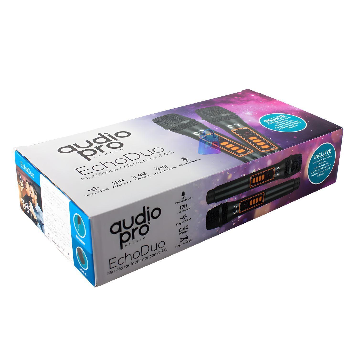 Pack Microfonos Inalambricos Duales EchoDuo 2 4G PS-2