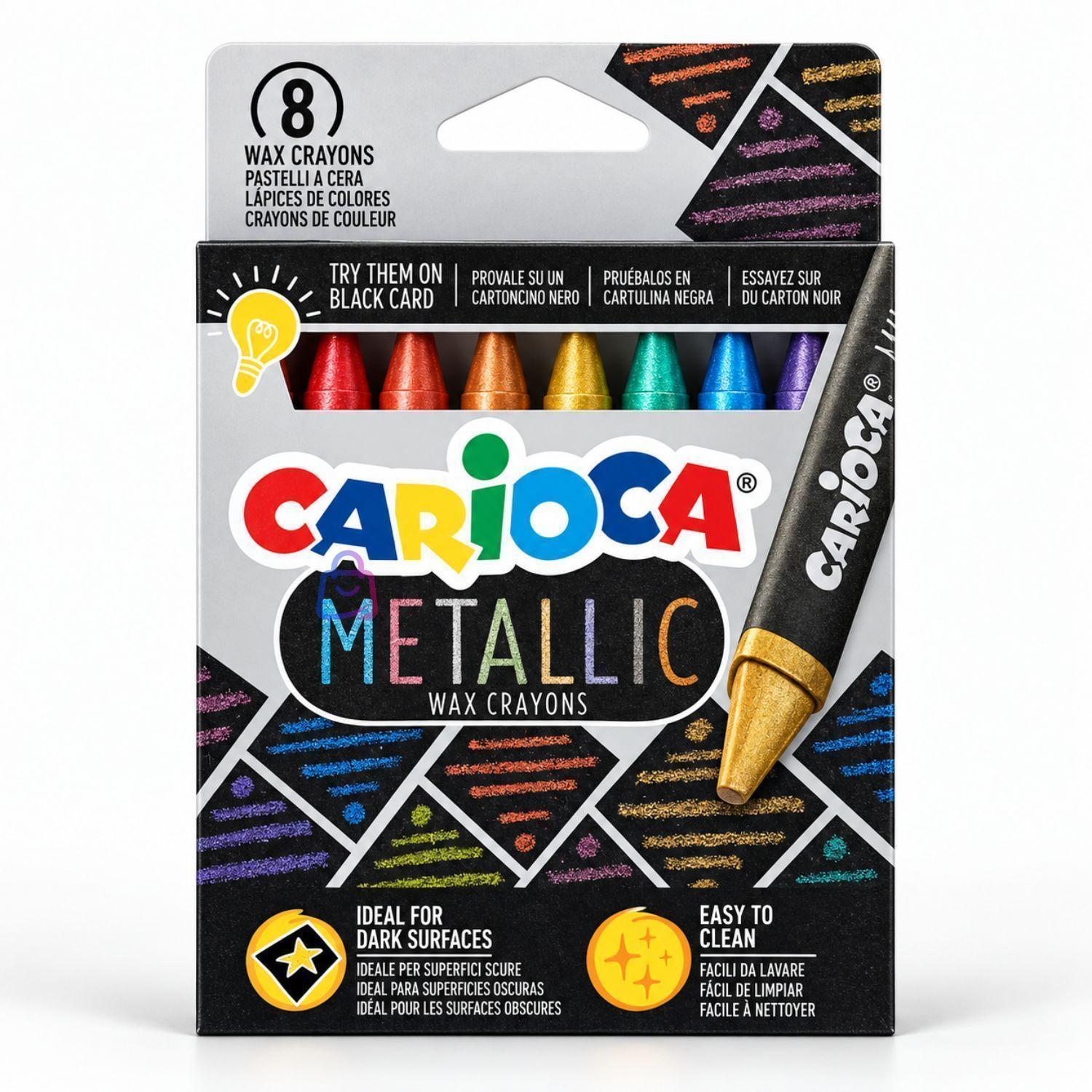 Crayones Metalicos Carioca 8 Colores - PS-3