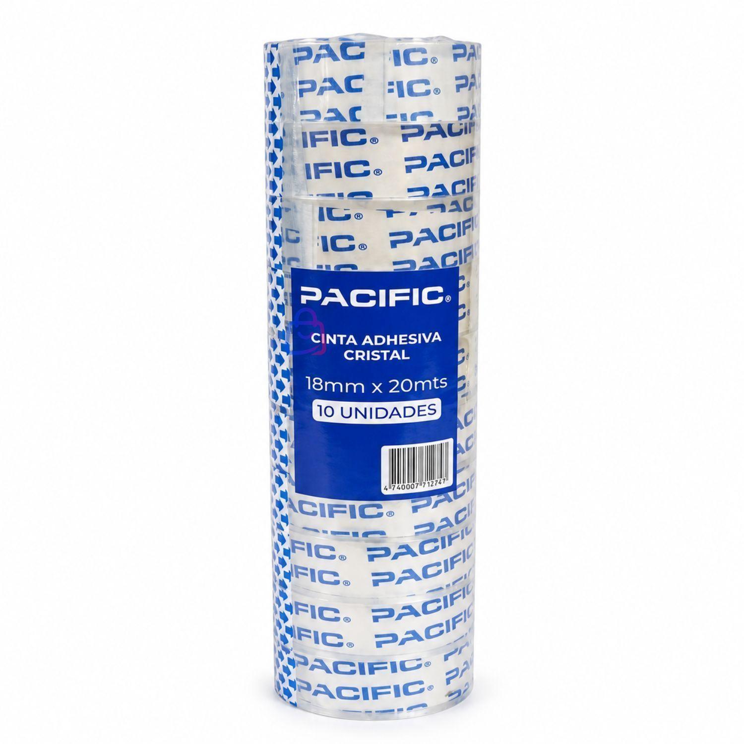 Pack 10 Cintas Adhesivas Transparentes 18mm x 20m PS-2