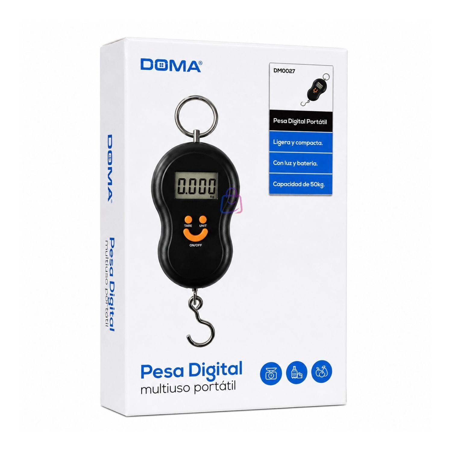 Pesa Digital Colgante 50 Kg LCD con Tara Portatil PS-5