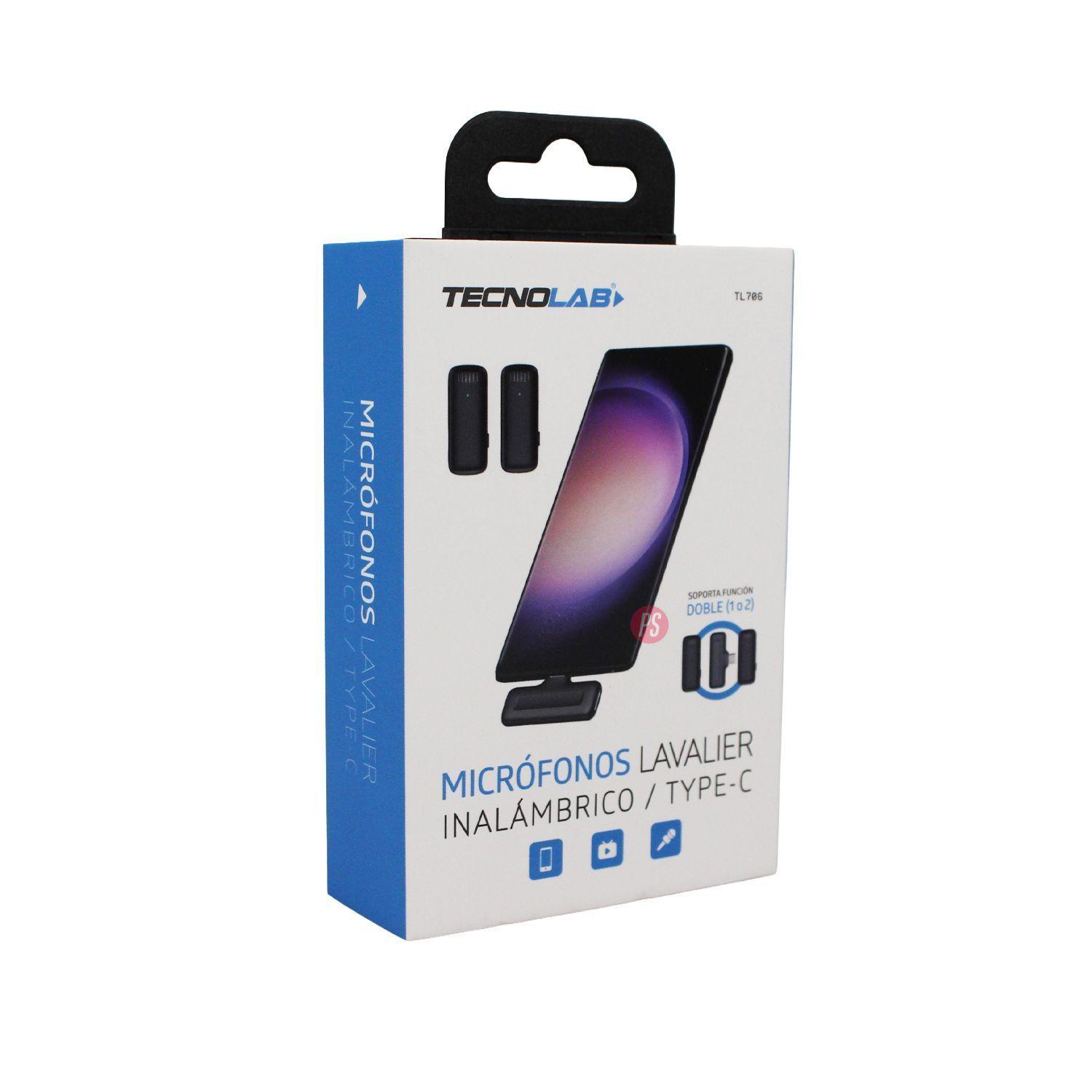 Micrófonos Lavalier Dual Inalámbricos Tipo C HD 25mts - PS-3