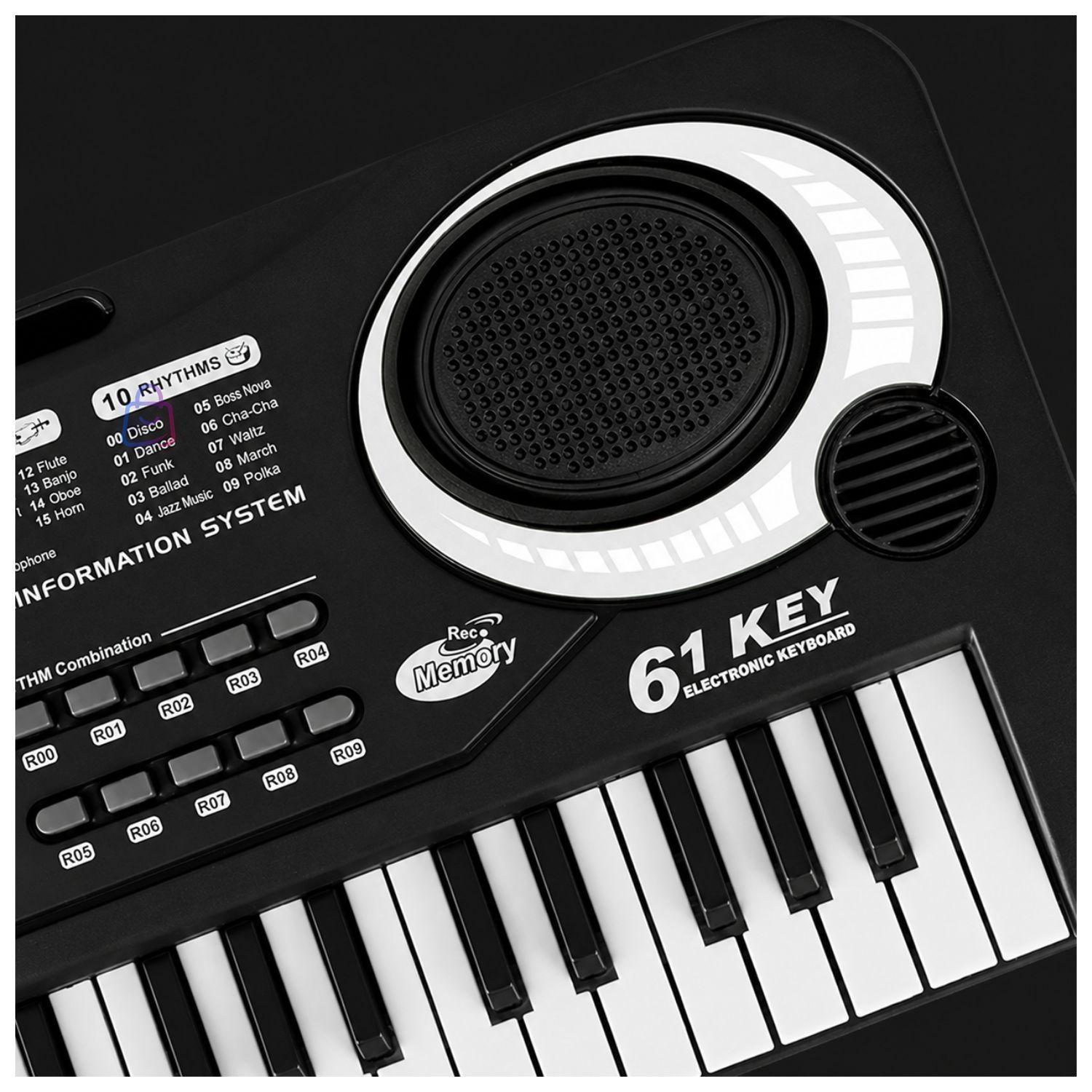 Teclado Musical Infantil 61 Teclas Microfono Karaoke - PS-1