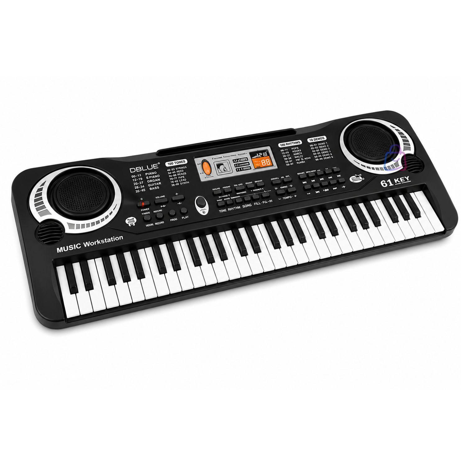Teclado Musical Infantil 61 Teclas Microfono Karaoke - PS-3