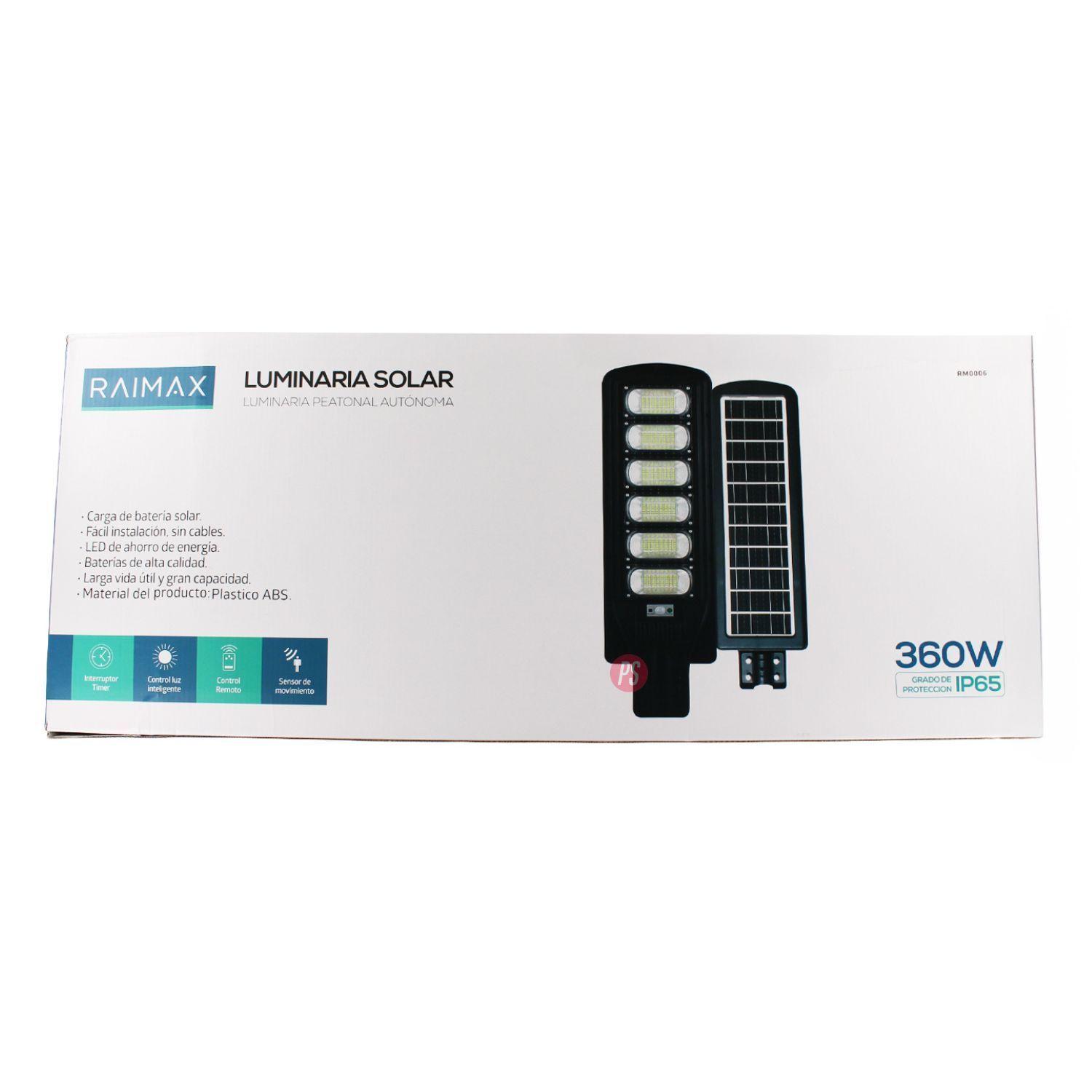 Foco Solar RAIMAX 360W LED IP65 Con Control Y Sensor - PS-3