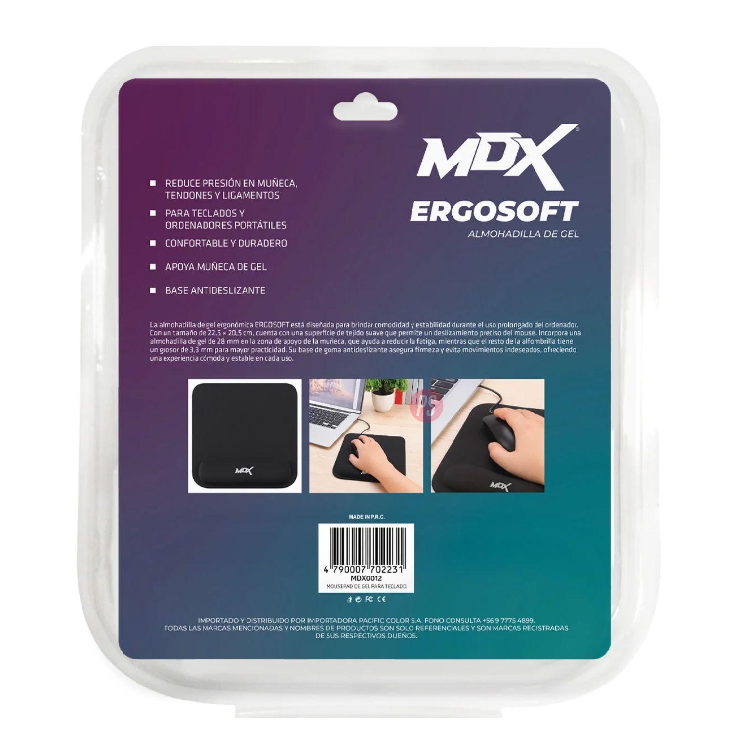 Mousepad Ergonomico Gel Antideslizante con Apoyo PS-2