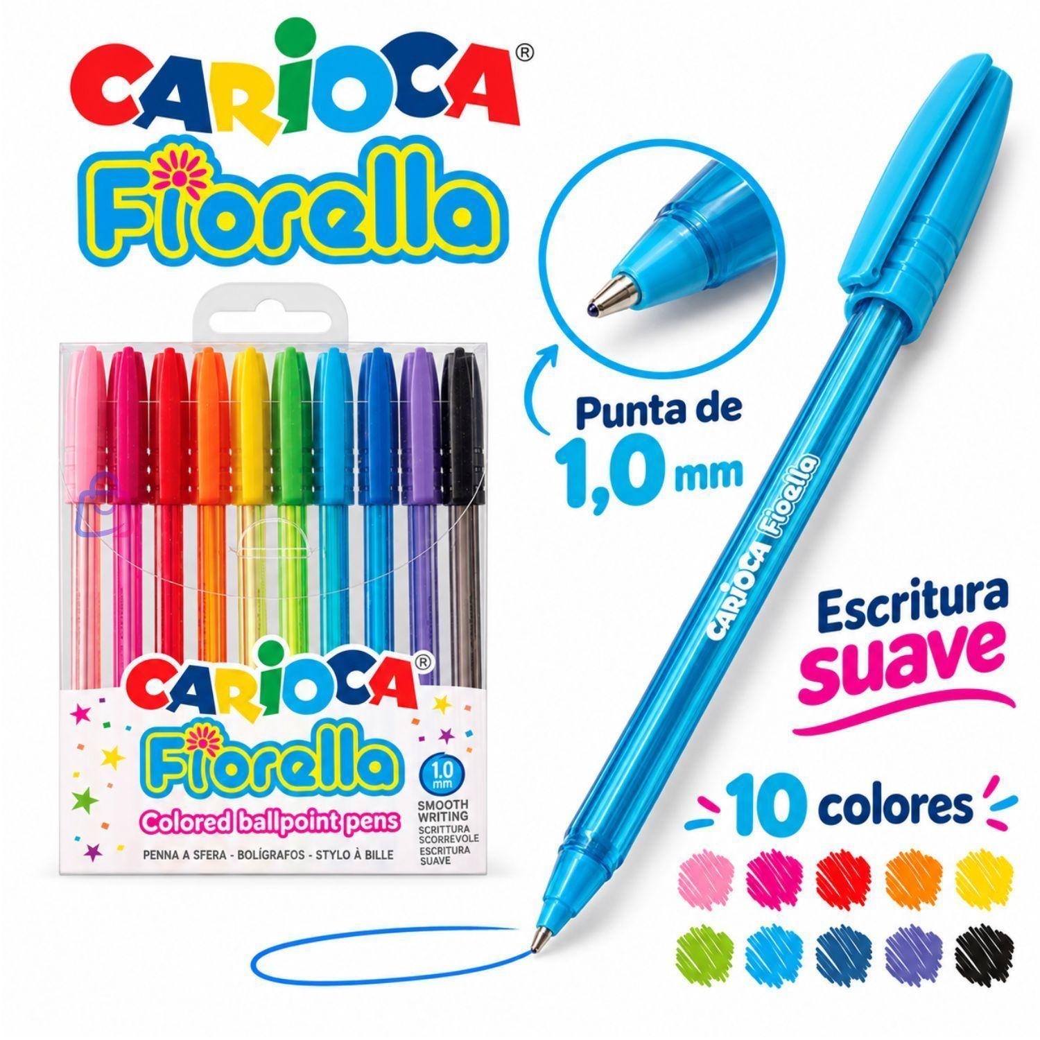Bol grafos Carioca Fiorella 10 Colores Punta 1 Mm PS-1