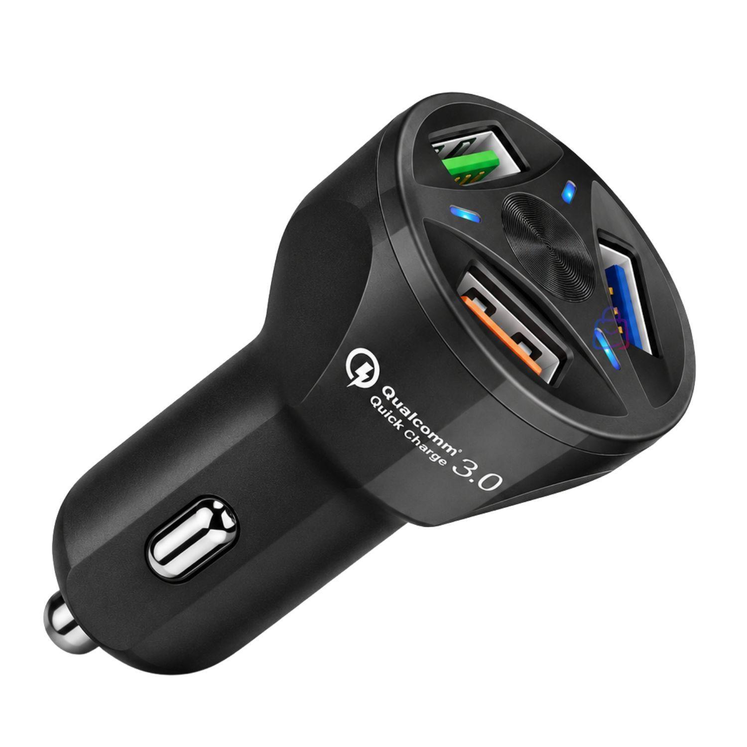 Cargador Auto Carga Rapida 3 USB 12V PS-2