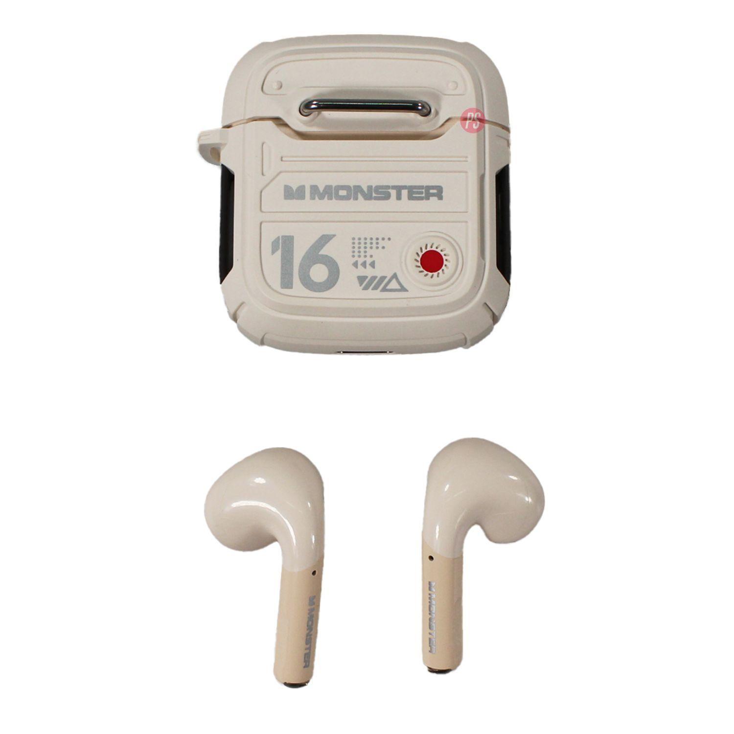 Audífonos Monster XKT16 Bluetooth Beige Estilo Premium - PS-2