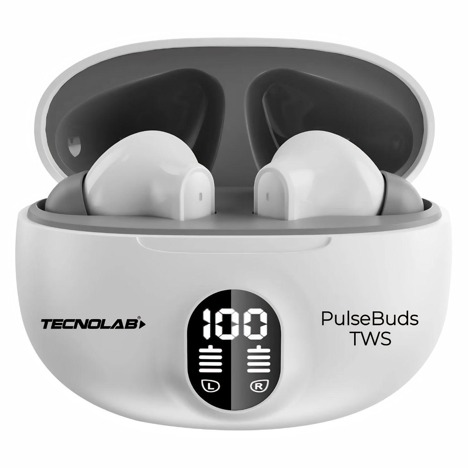 Audifonos TWS Bluetooth Touch USB C Visor LED Gris PS-0