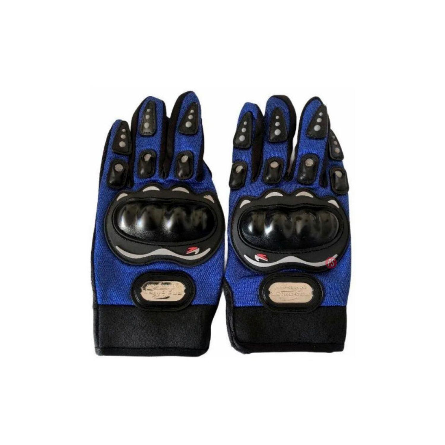 Guantes Para Moto Protección Pvc Color Azul - PS-2