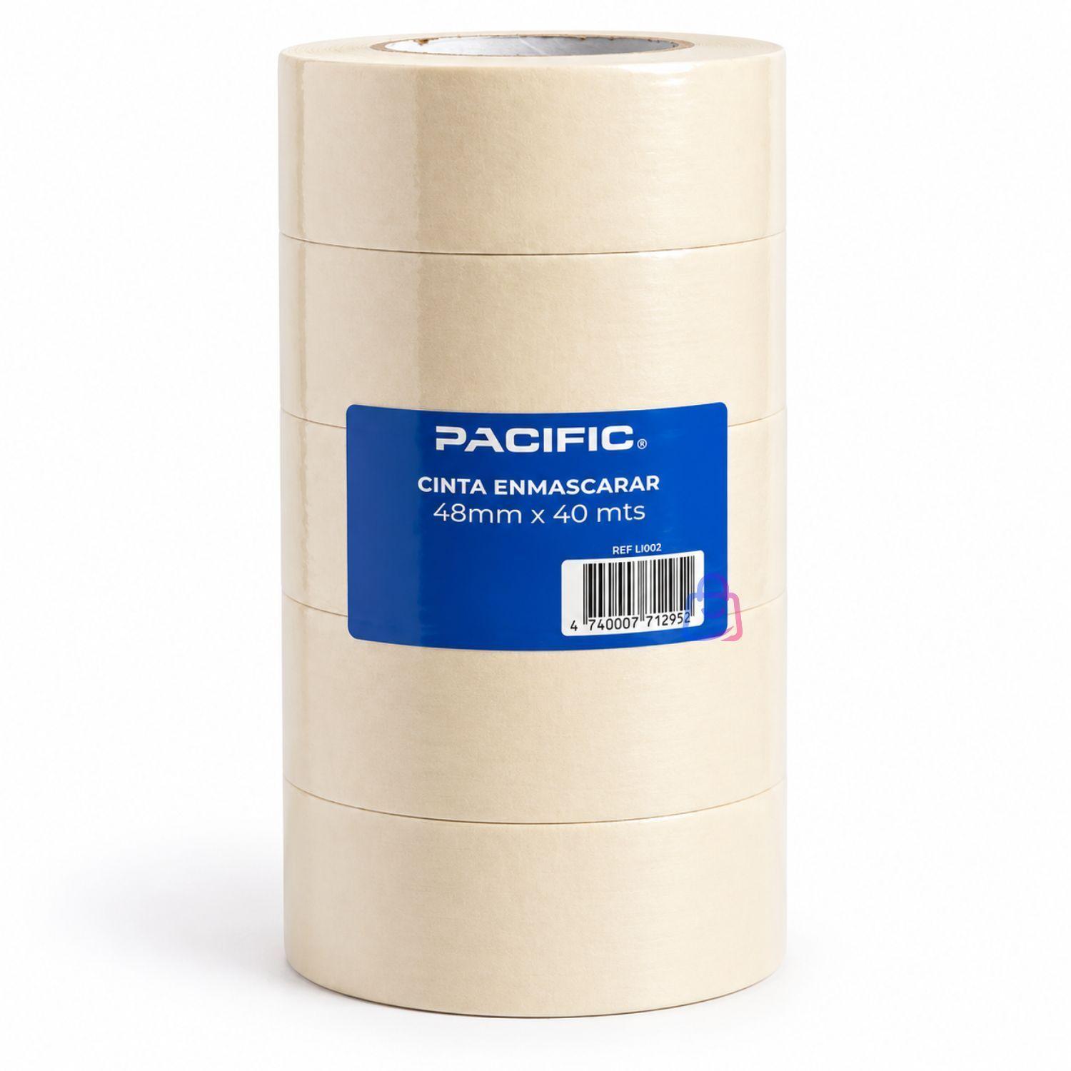 Pack 5 Cintas De Enmascarar Masking Tape 48mm X 40m PS-3