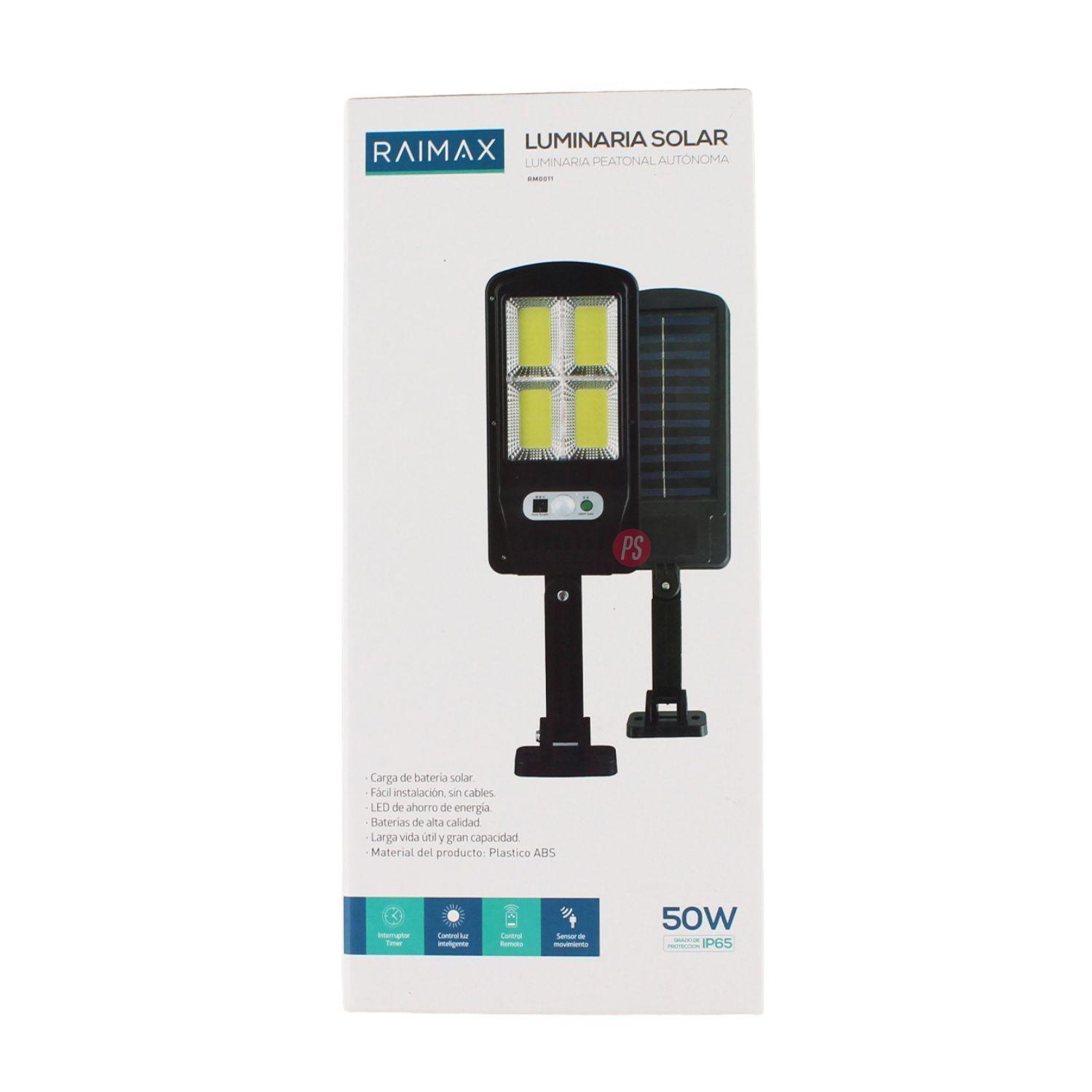 Foco Solar RAIMAX 50W 6 Paneles LED IP65 Con Sensor - PS-3