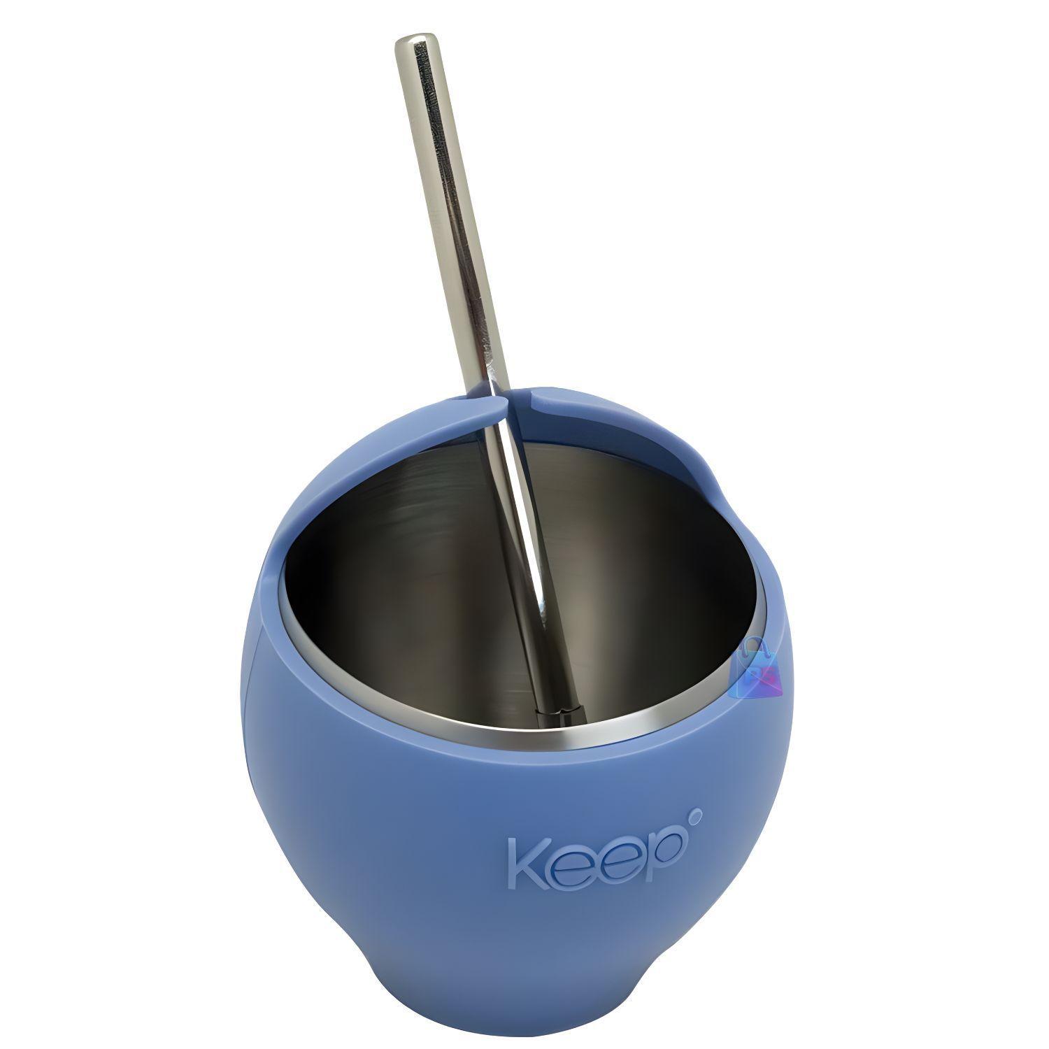 Mate Acero Inoxidable 230ml con Bombilla Lavanda PS-1