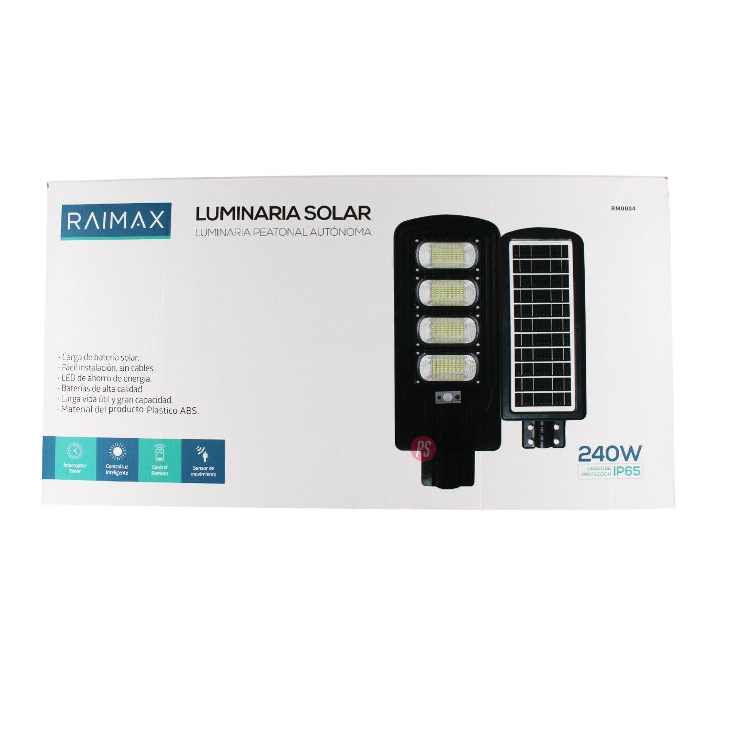 Foco Solar 240W Raimax LED IP65 Sensor Y Control - PS-3