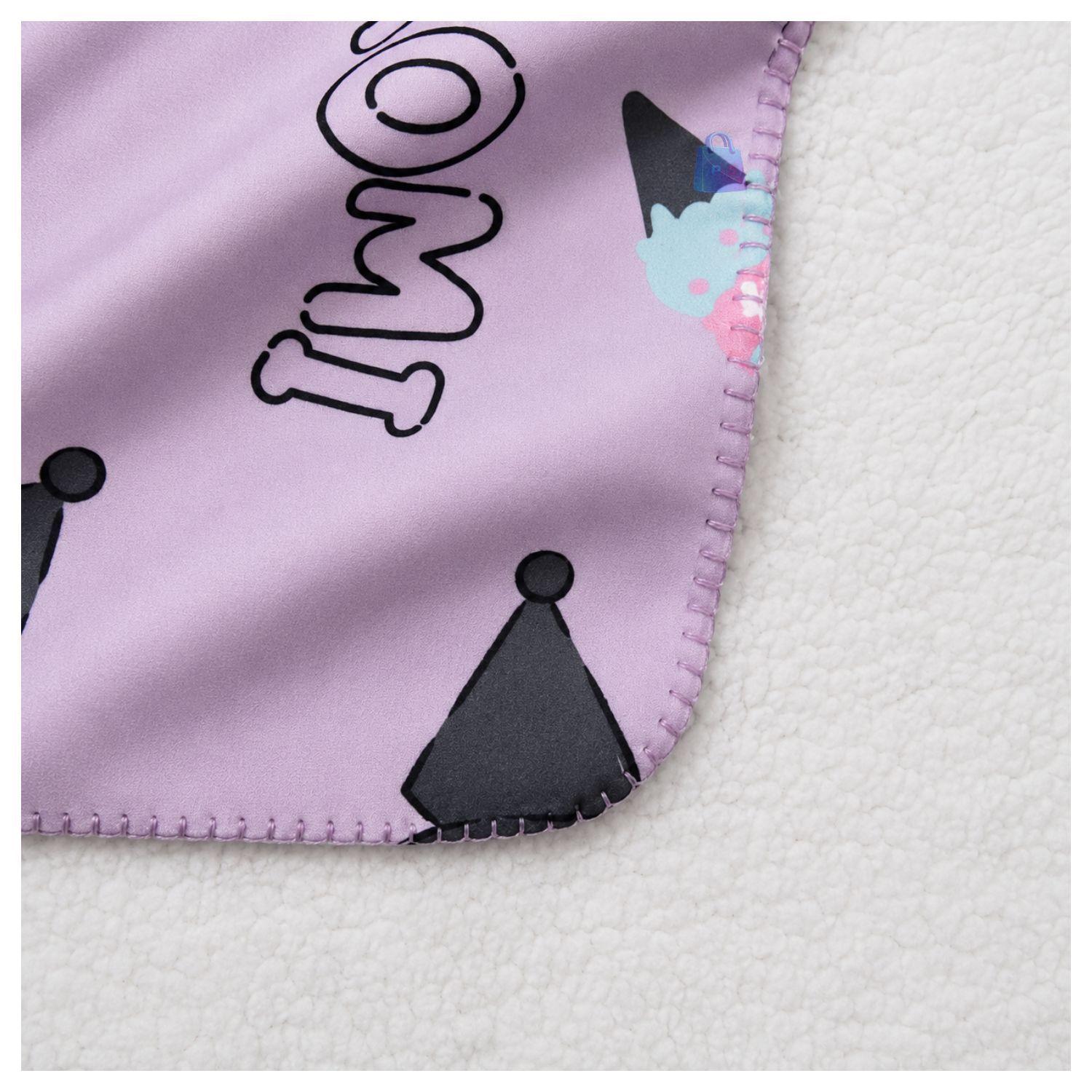 Manta Polar Sherpa Dise o Kuromi 127x152cms Suave PS-2