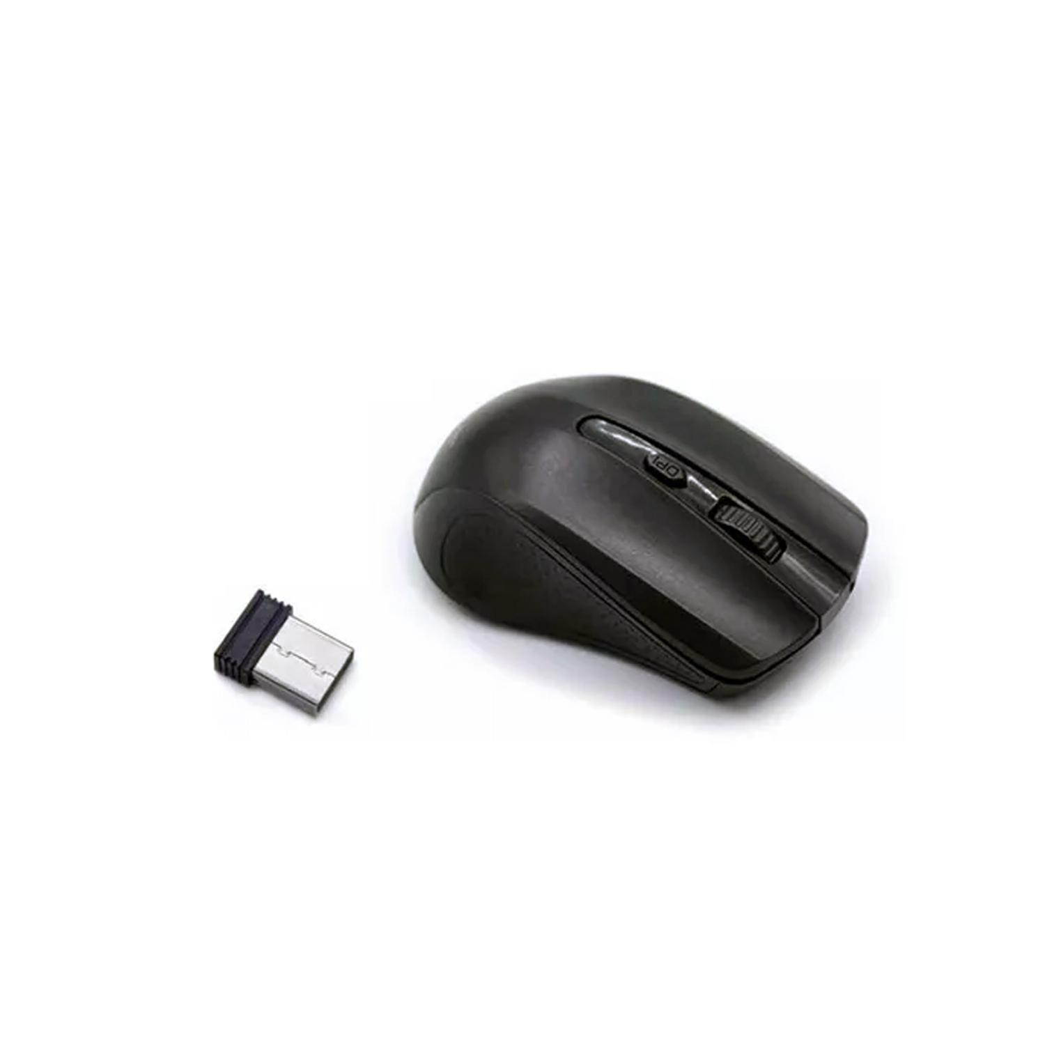 Mouse Inalámbrico Óptico 2.4 Ghz 4 botones Negro - PS-0