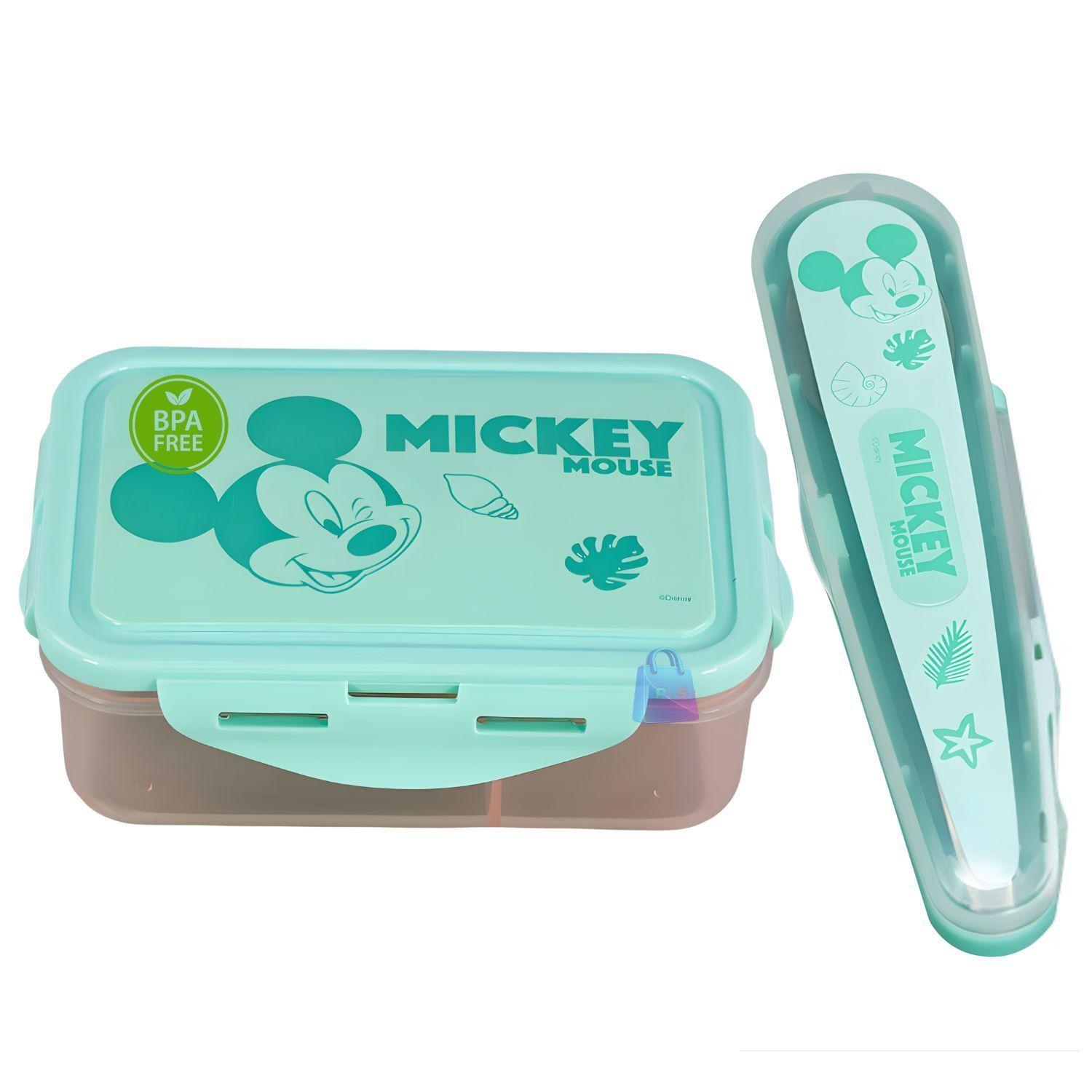 Hermetico Mickey 700ml Divisiones Cubiertos Mickey PS-3