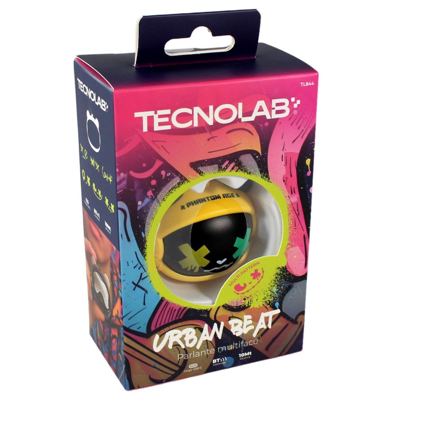 Parlante Bluetooth Multiface 5W con Colgante Amarillo PS-3