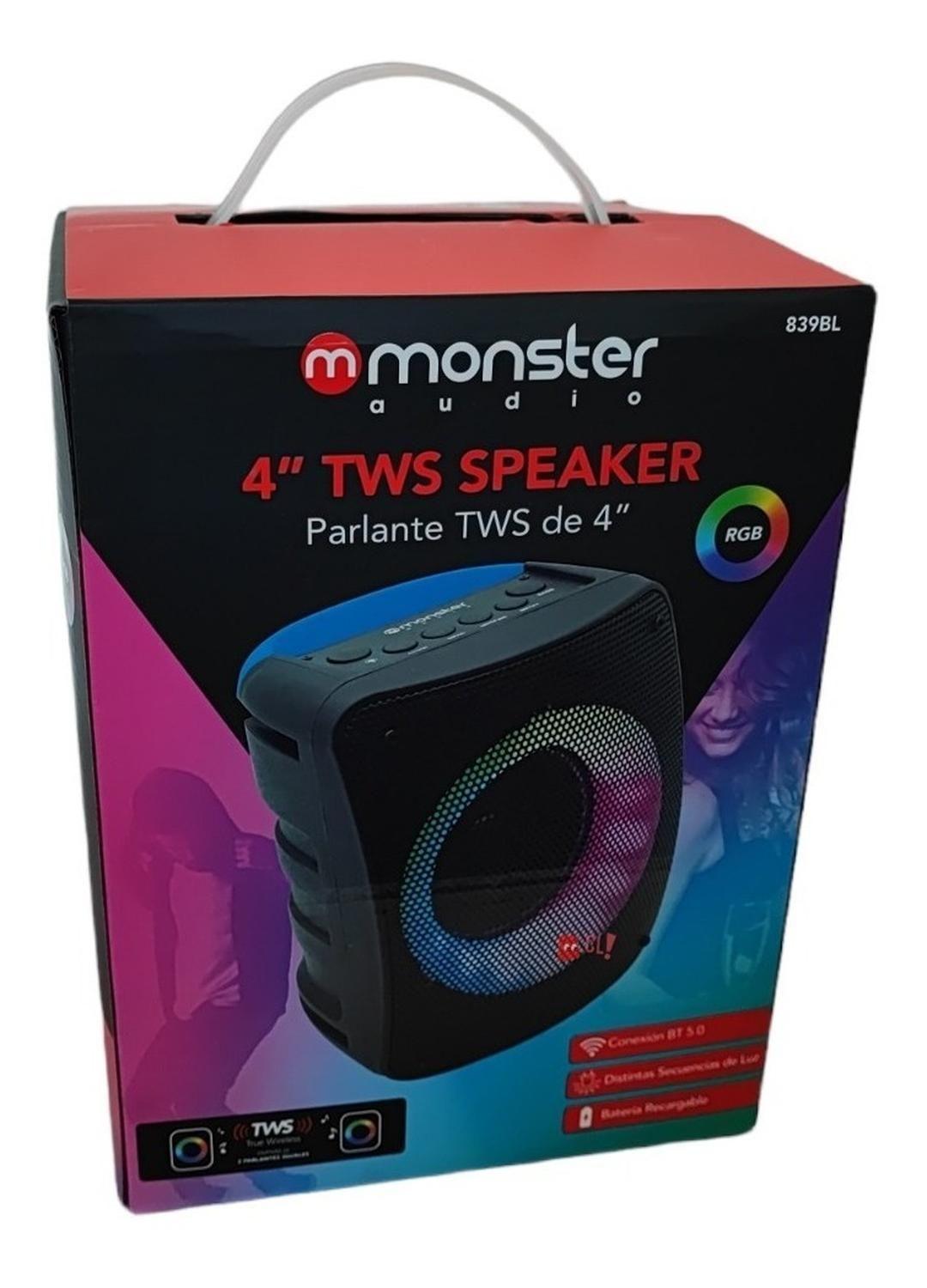 Parlante Monster Bluetooth 4 Pulgadas 839bl 10w - Ps-3