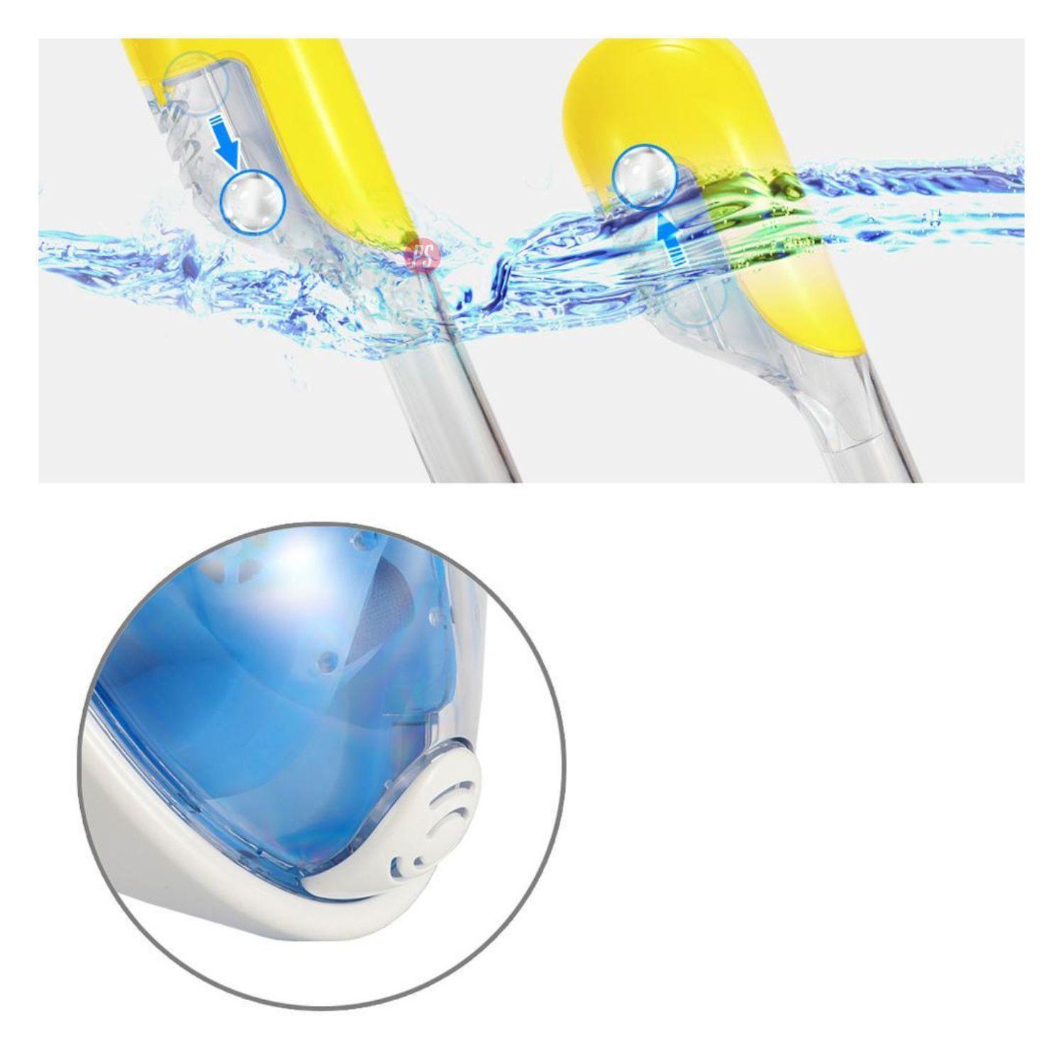 Máscara de Buceo Talla S-M Antifuga con Soporte Cámara - PS-2