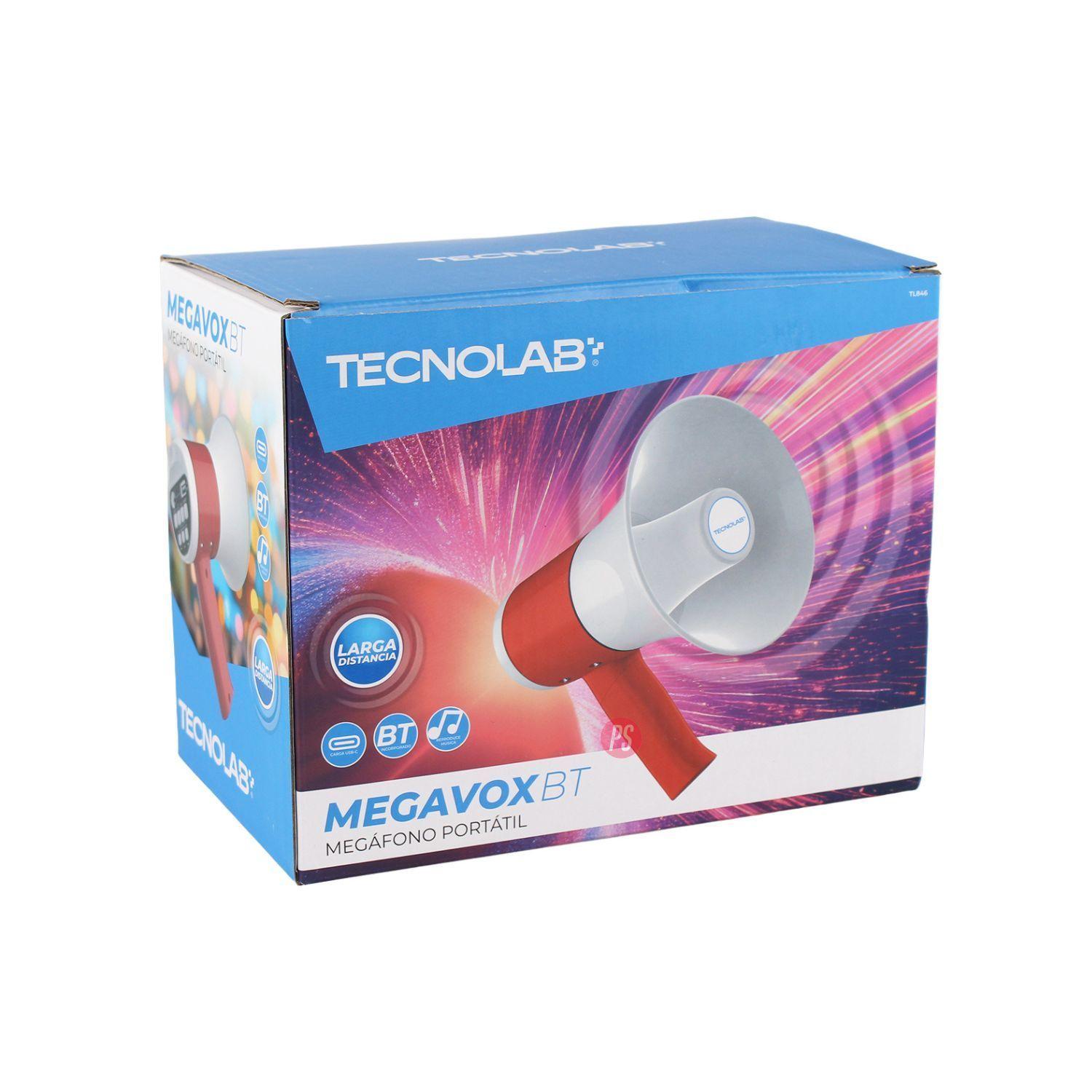 Megafono Portatil 35W Bluetooth USB C Alcance 300m PS-4