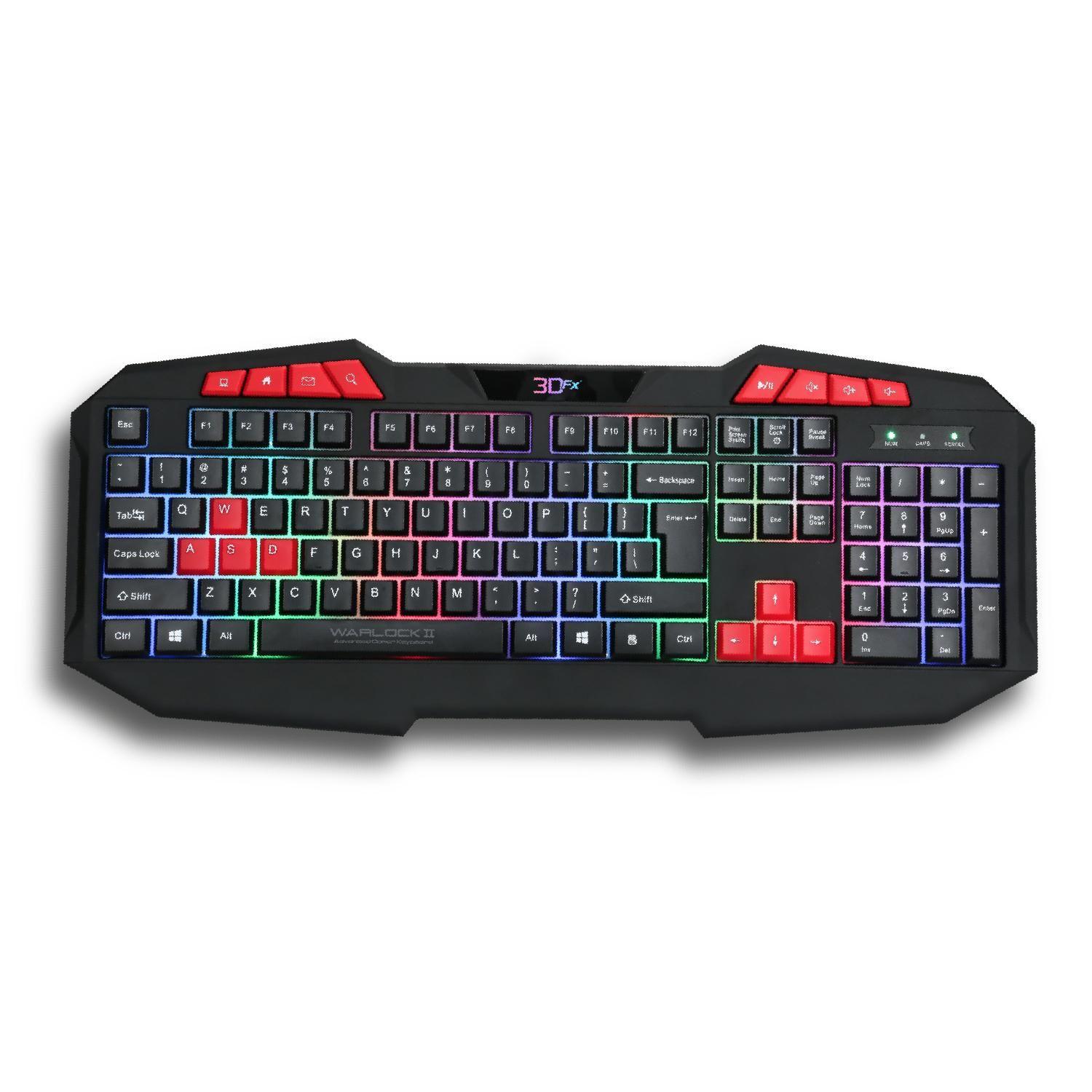 Teclado Gamer Pc Usb Iluminación Rgb Warlock 2 - Ps-0