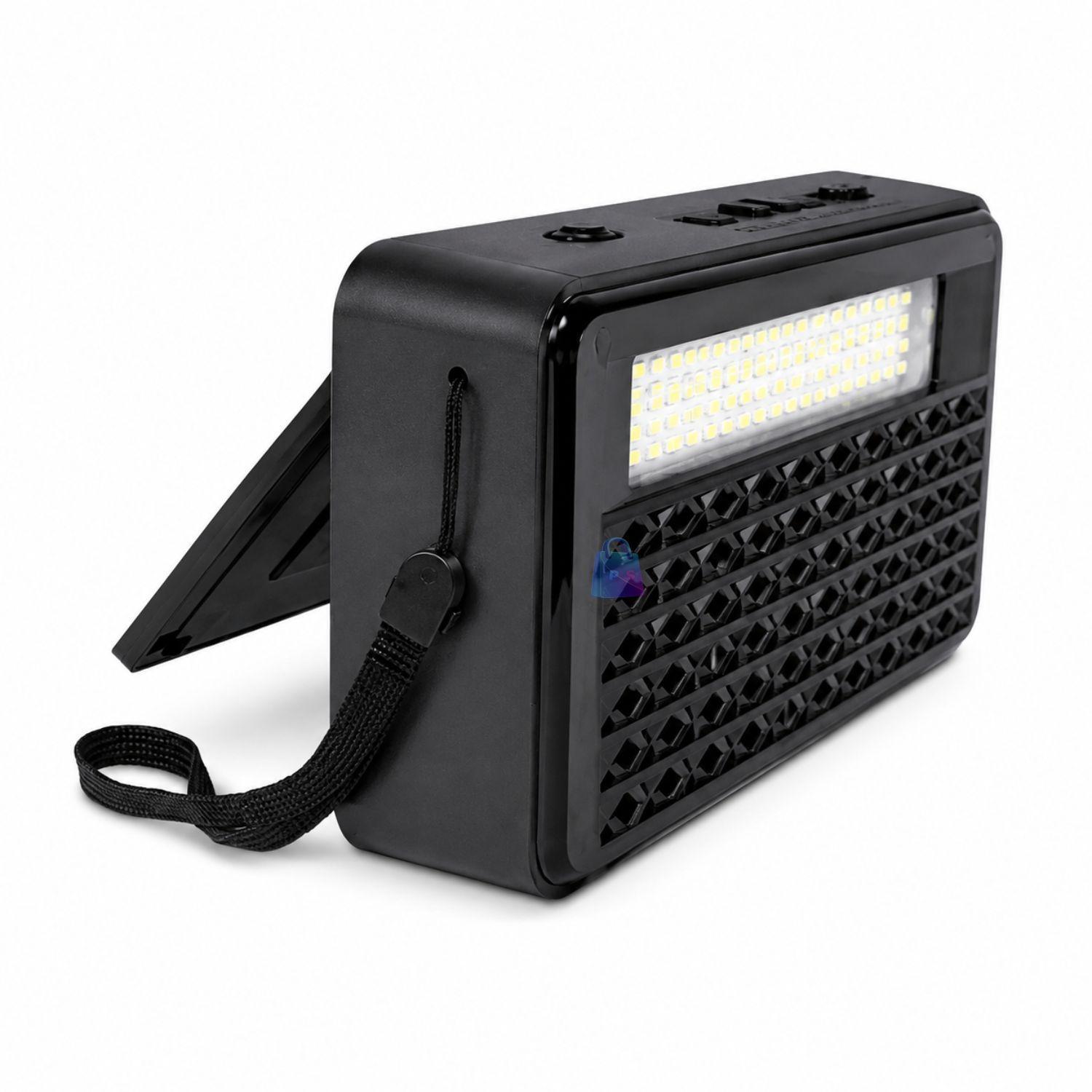 Radio Retro Solar Bluetooth FM AM USB Linterna Negro PS-1