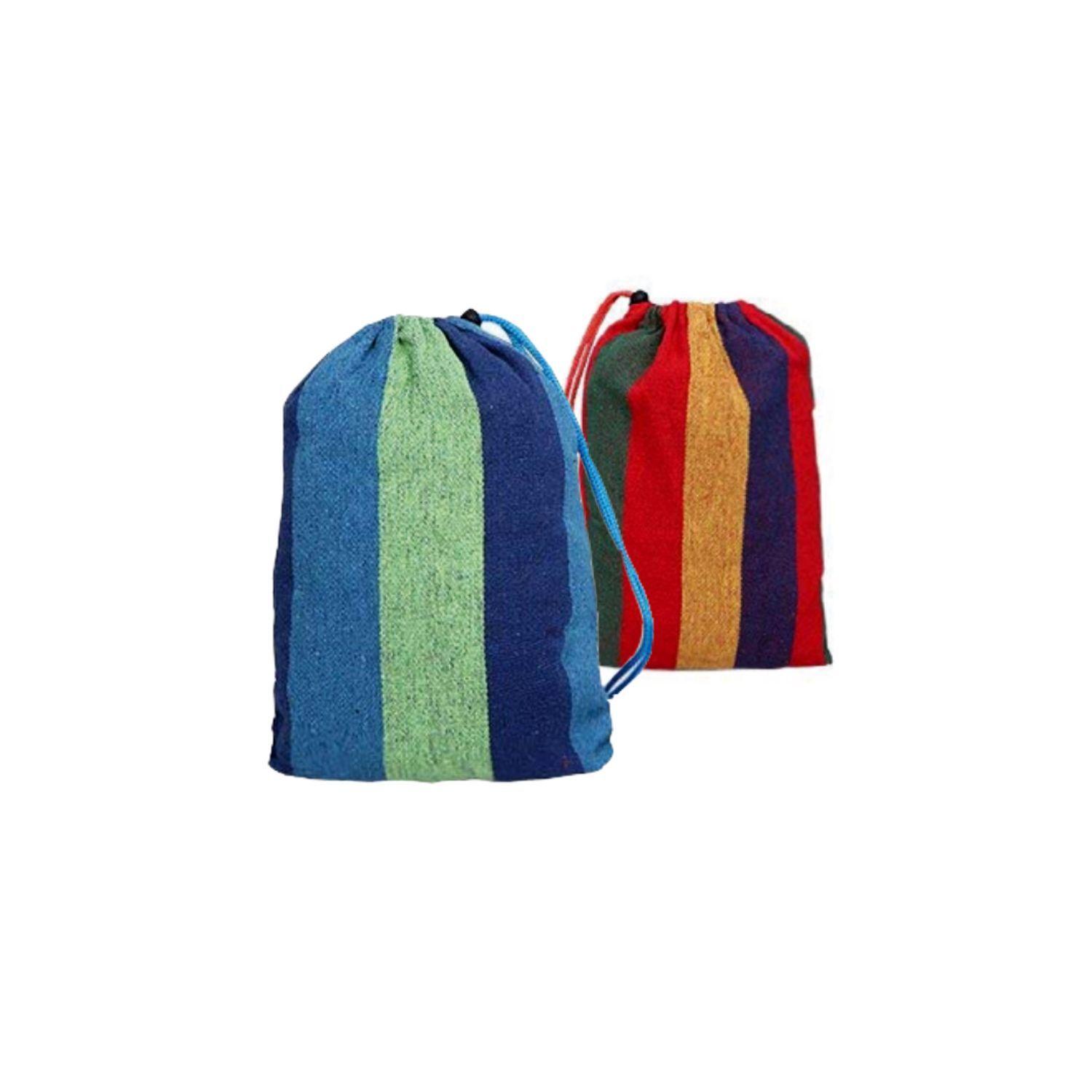Hamaca De 180x150cms De Algodón Con Diseño Color Azul - PuntoStore-2