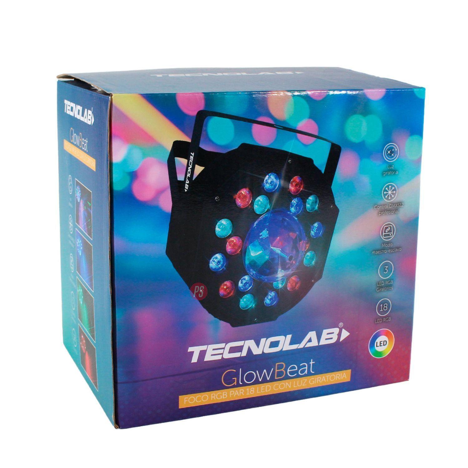 Foco PAR LED 18 RGB Giratorio 60W con Control DMX PS-4